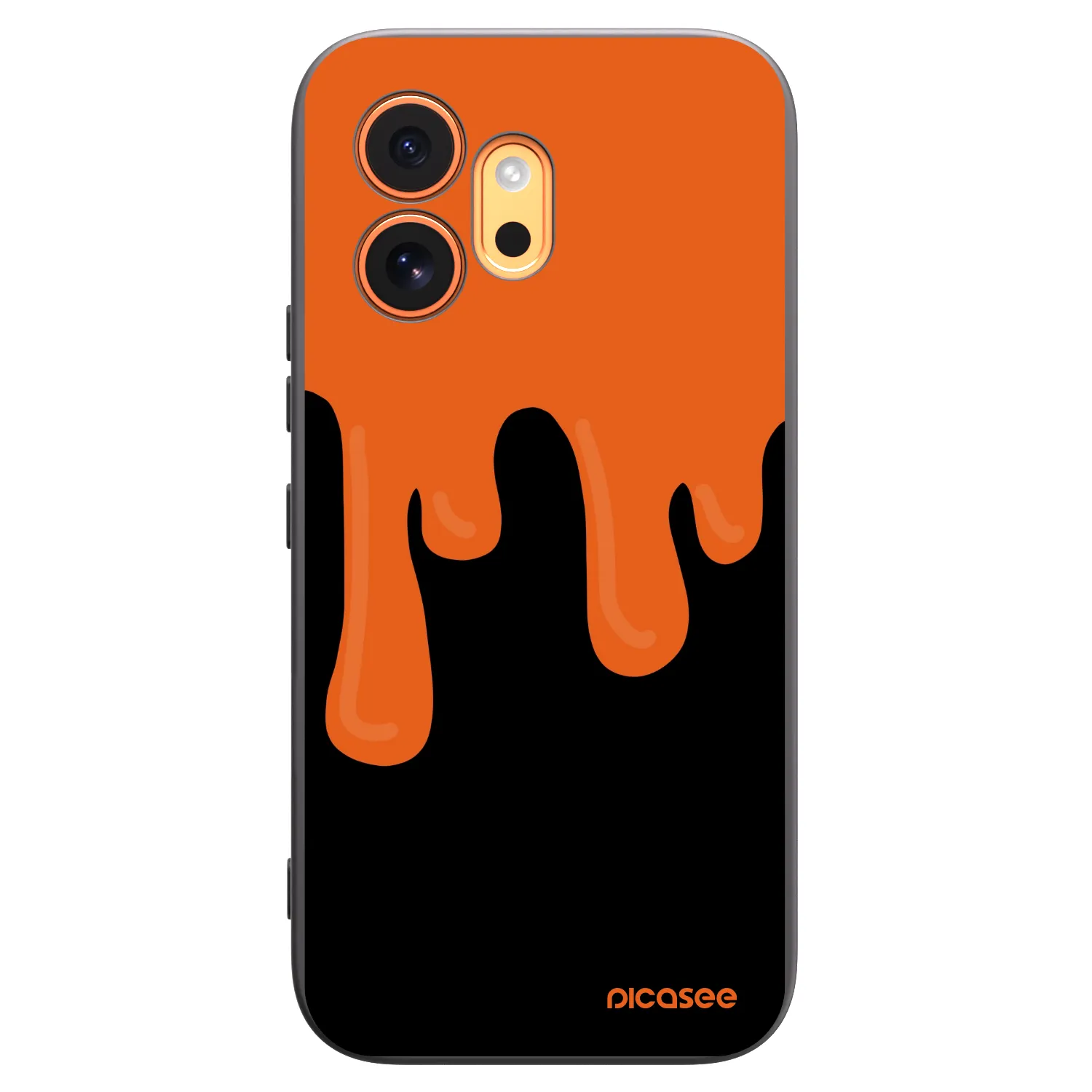 Picasee Honor 600 Hülle - Schwarzes Silikon - Orange spooky