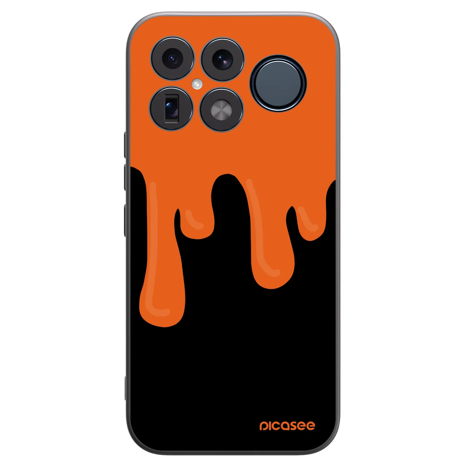 Picasee Xiaomi Poco F8 Ultra Hülle - Schwarzes Silikon - Orange spooky