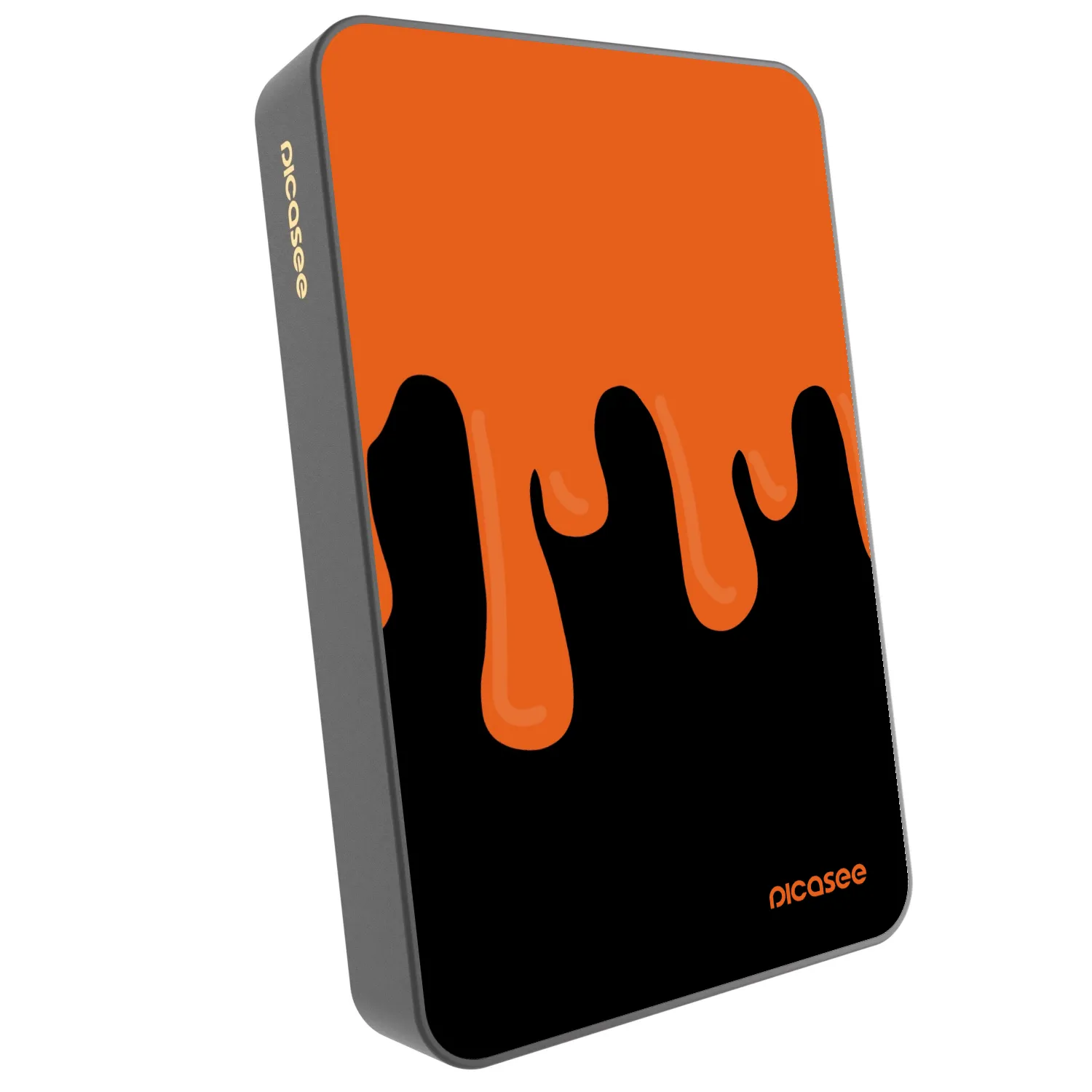 Picasee Powerbank mit MagSafe 10 000 mAh Grau - Orange spooky