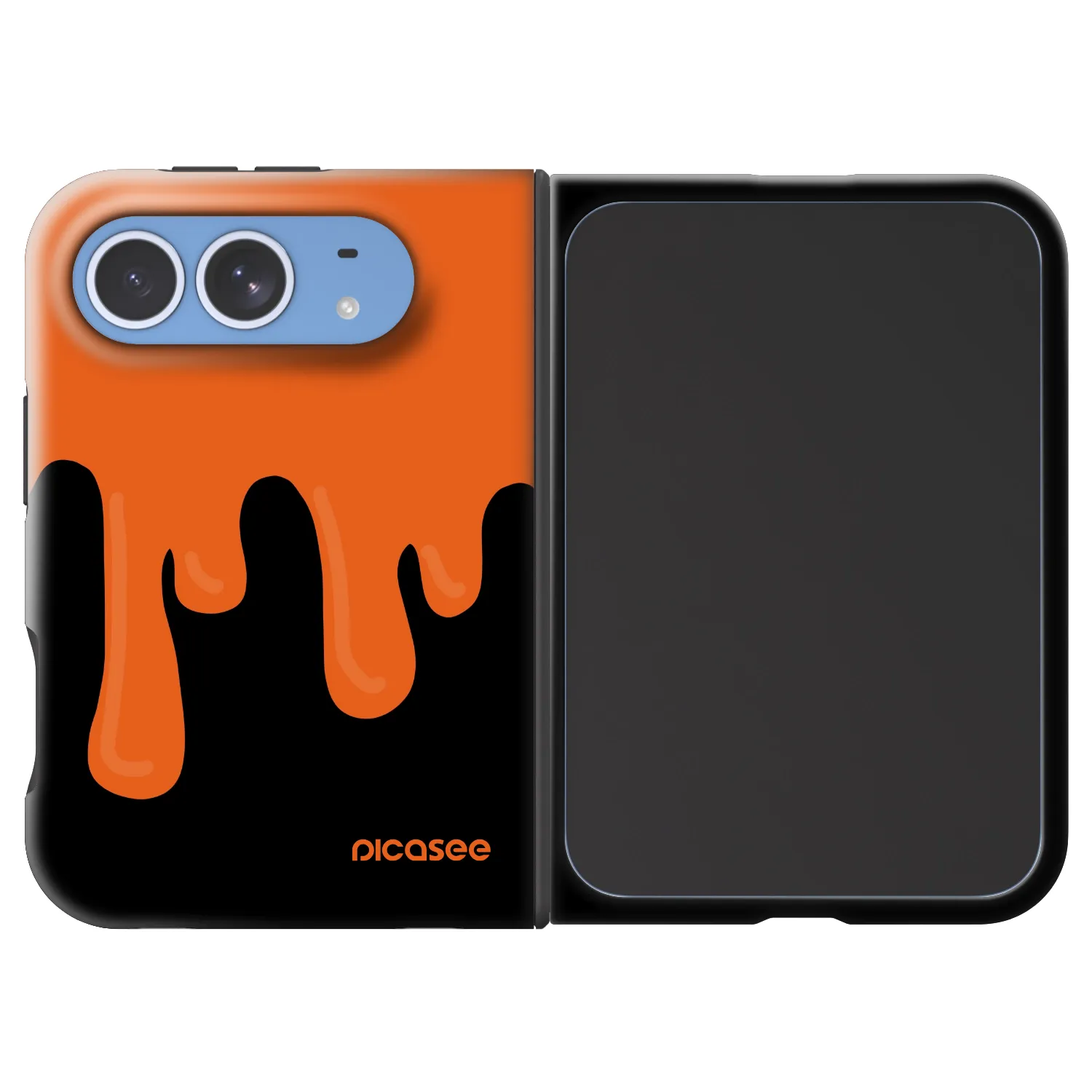 Picasee Fashion Case MagSafe für Apple iPhone Duo - Orange spooky