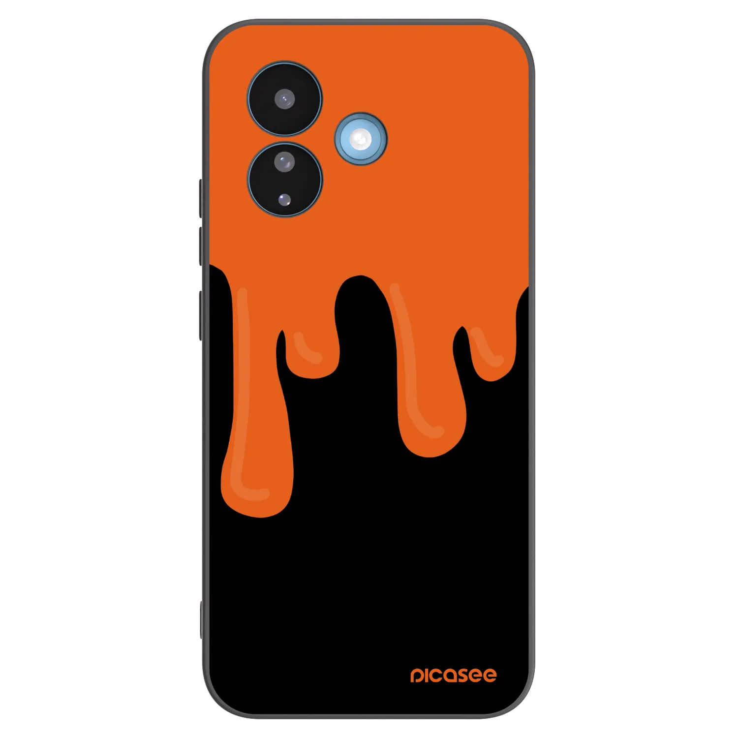 Picasee Xiaomi Redmi Note 17 Pro 5G Hülle - Schwarzes Silikon - Orange spooky