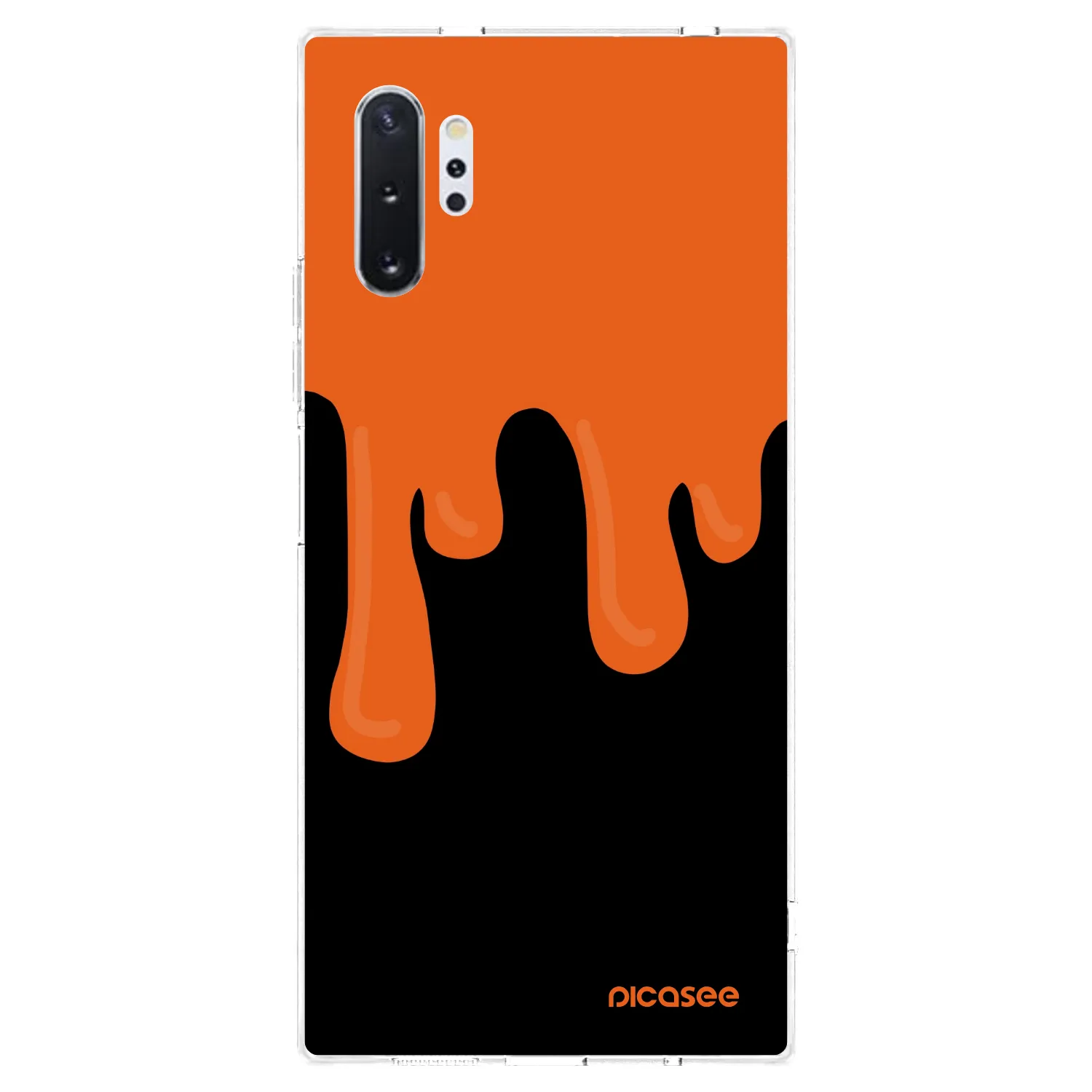 Picasee Samsung Galaxy Note 10+ N975F Hülle - Transparentes Silikon - Orange spooky