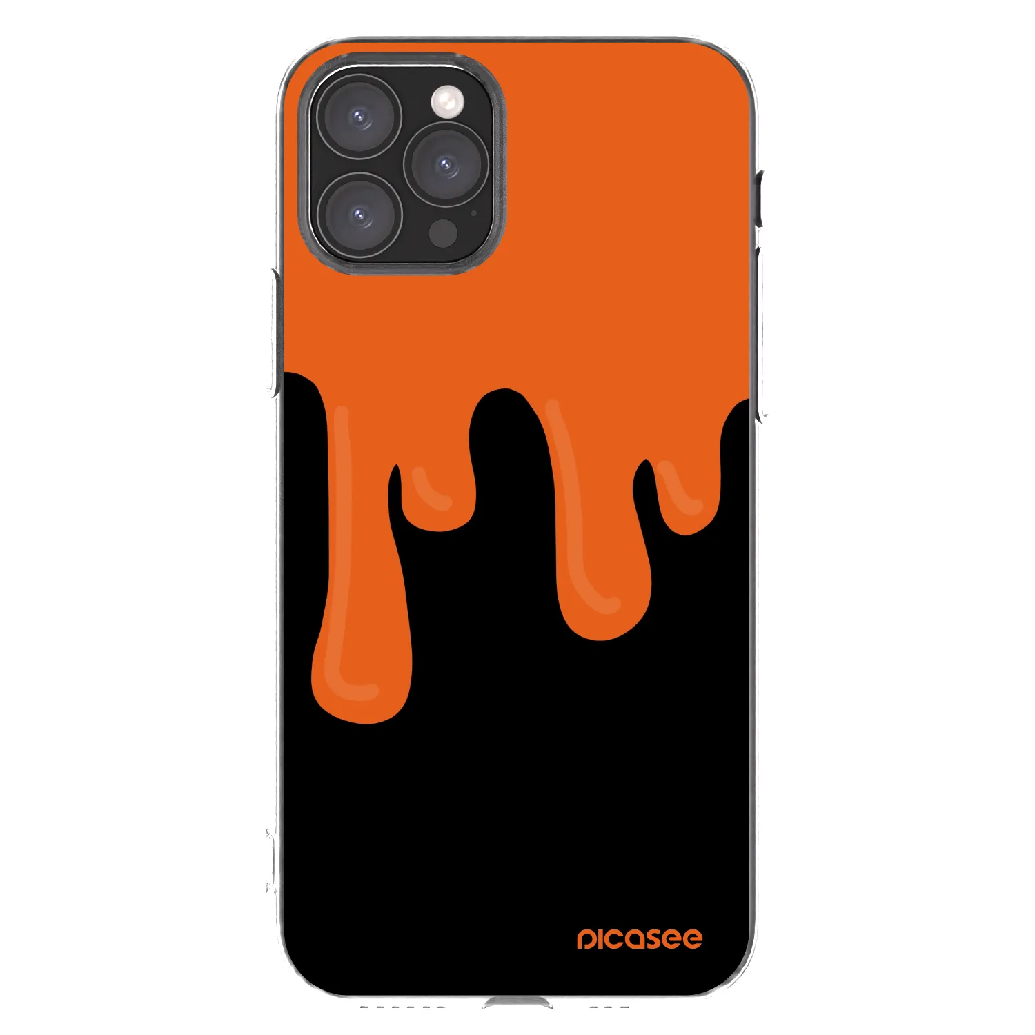 Picasee Apple iPhone 11 Pro Hülle - Transparentes Silikon - Orange spooky