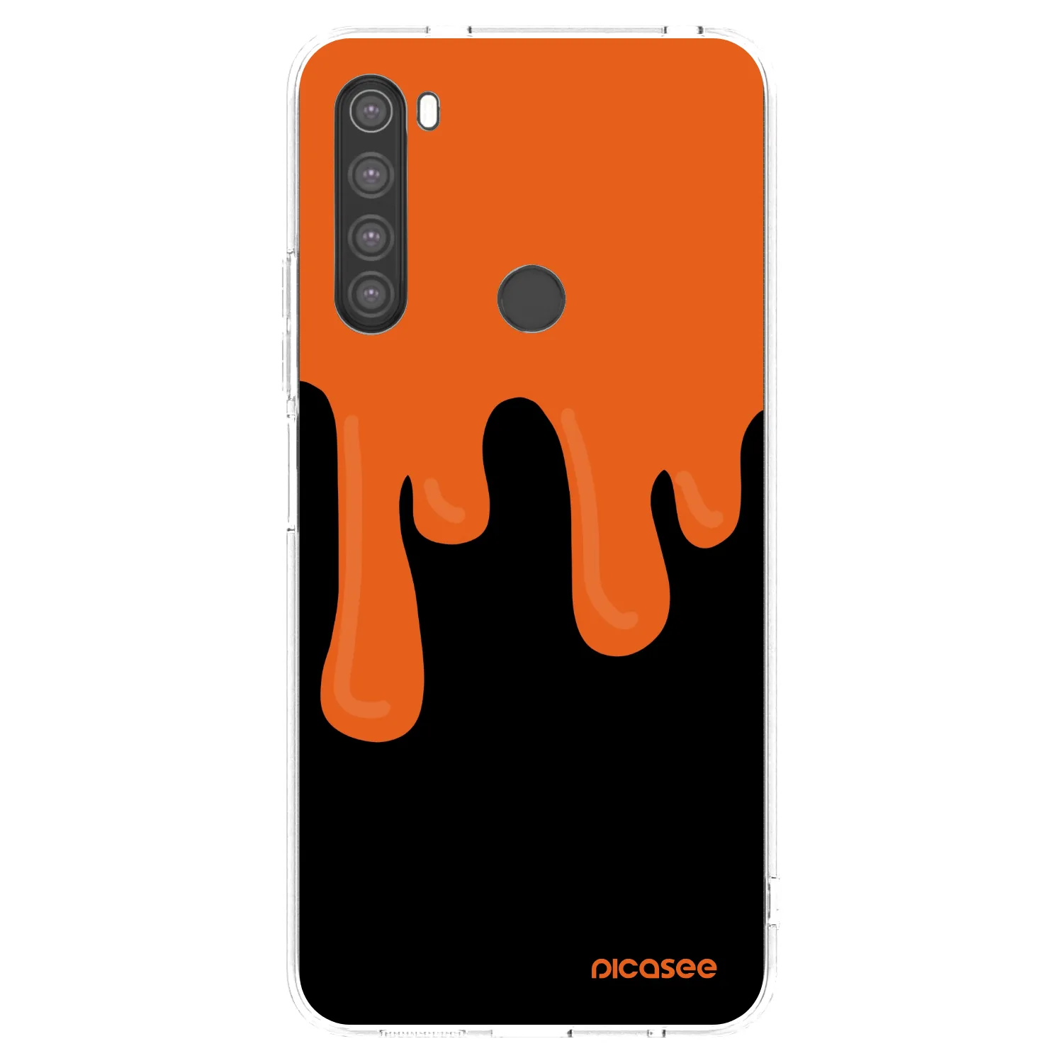 Picasee Xiaomi Redmi Note 8 Hülle - Transparentes Silikon - Orange spooky