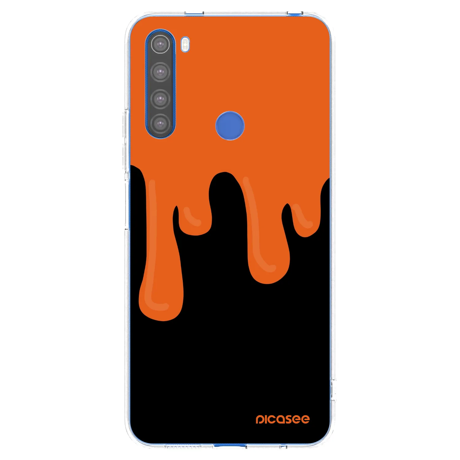Picasee Xiaomi Redmi Note 8T Hülle - Transparentes Silikon - Orange spooky