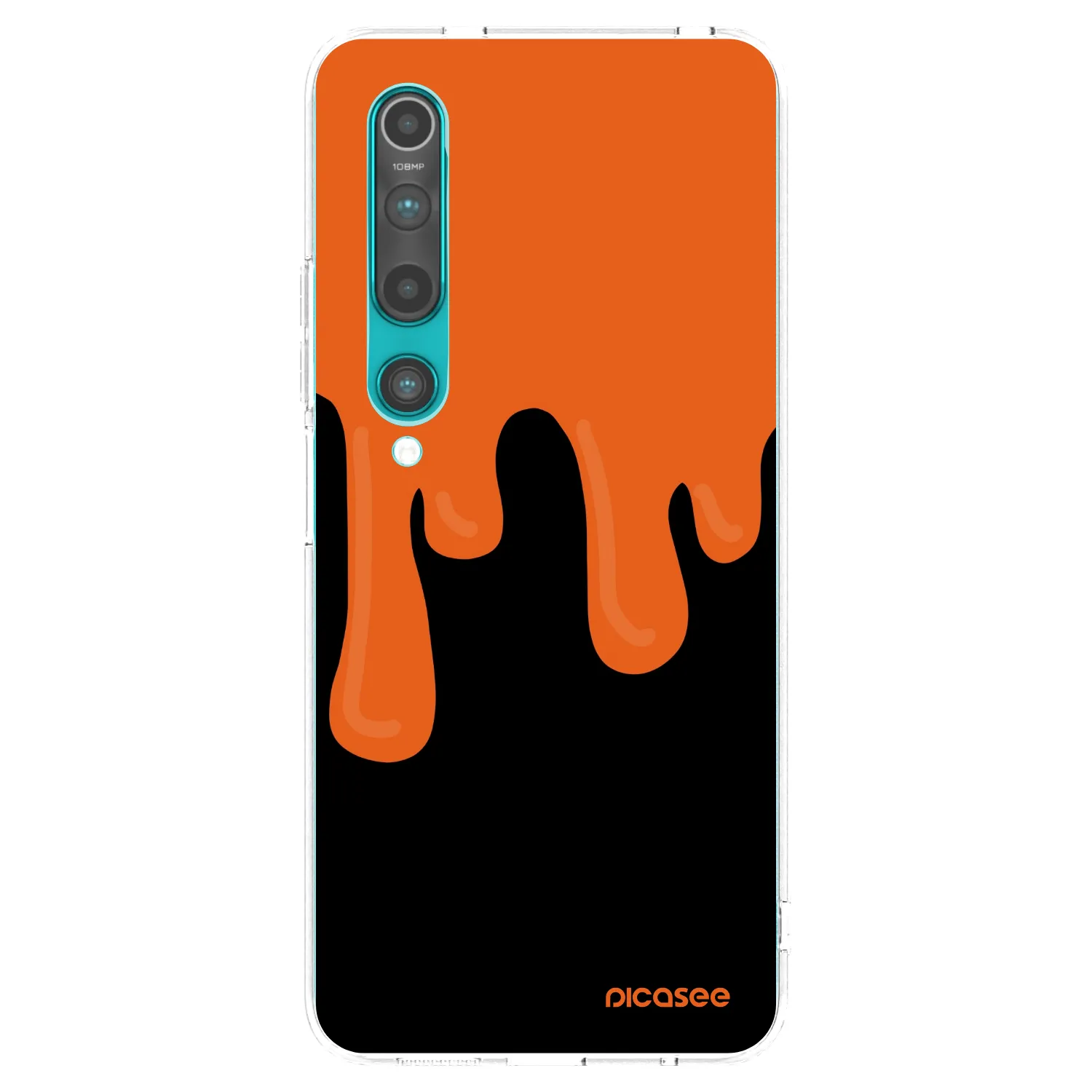 Picasee Xiaomi Mi 10 Hülle - Transparentes Silikon - Orange spooky