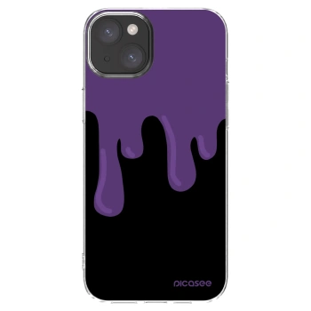 Picasee Apple iPhone 15 Plus Hülle - Transparentes Silikon - Purple spooky
