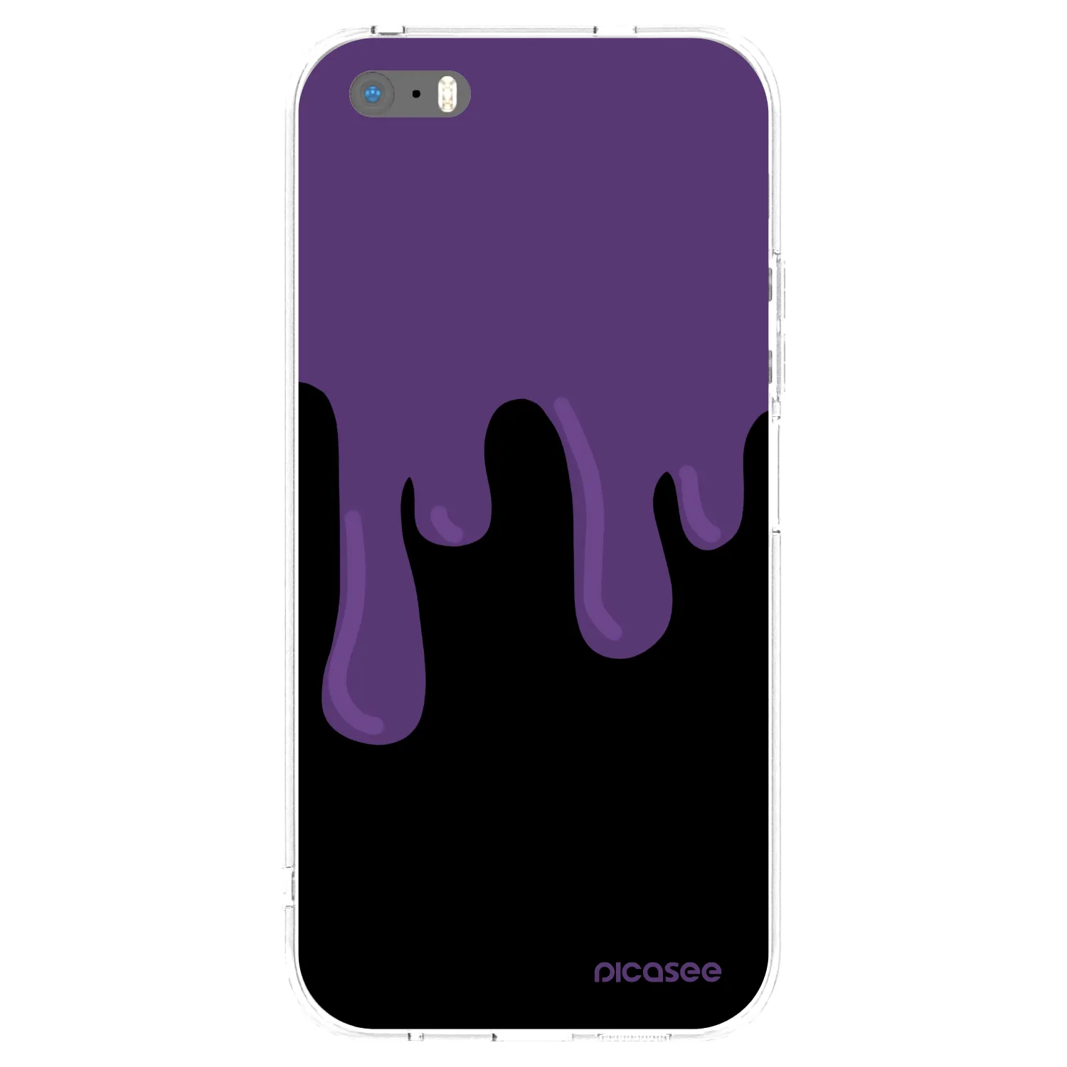 Picasee Apple iPhone 5/5S/SE Hülle - Transparentes Silikon - Purple spooky