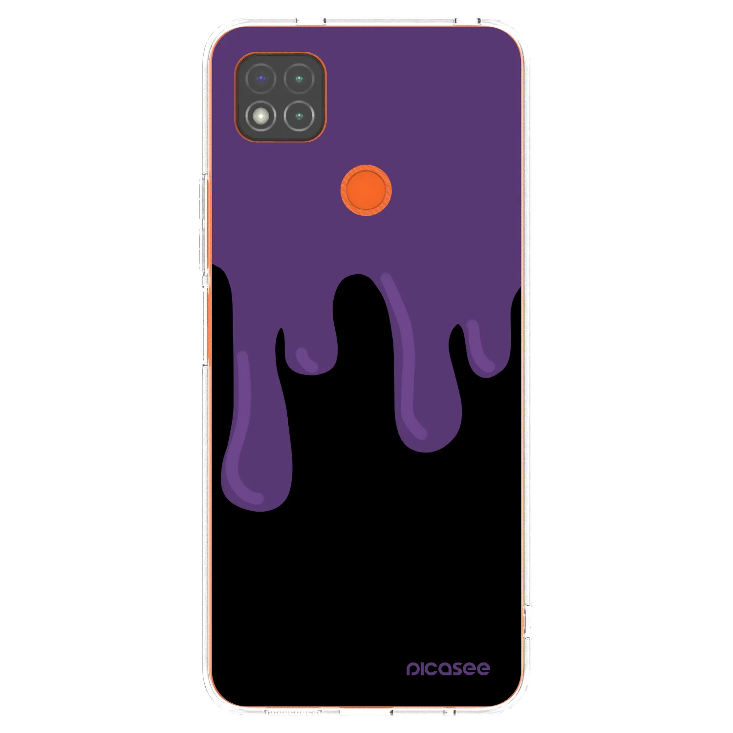 Picasee Xiaomi Redmi 9C Hülle - Transparentes Silikon - Purple spooky