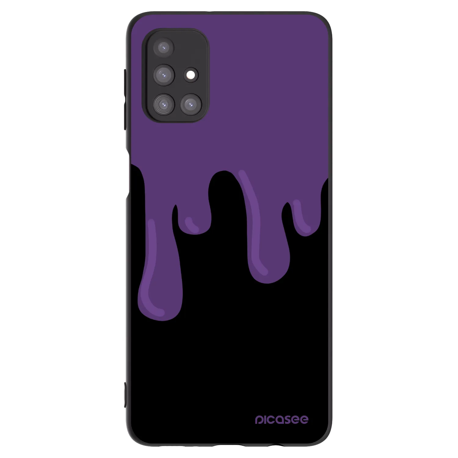 Picasee Samsung Galaxy M31s Hülle - Schwarzes Silikon - Purple spooky