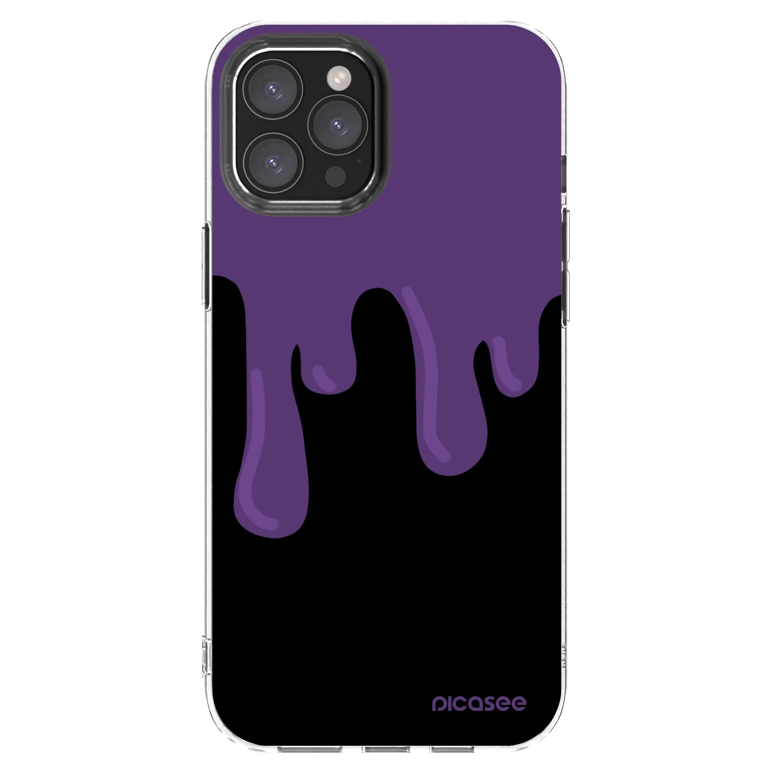 Picasee Apple iPhone 12 Pro Max Hülle - Transparentes Silikon - Purple spooky