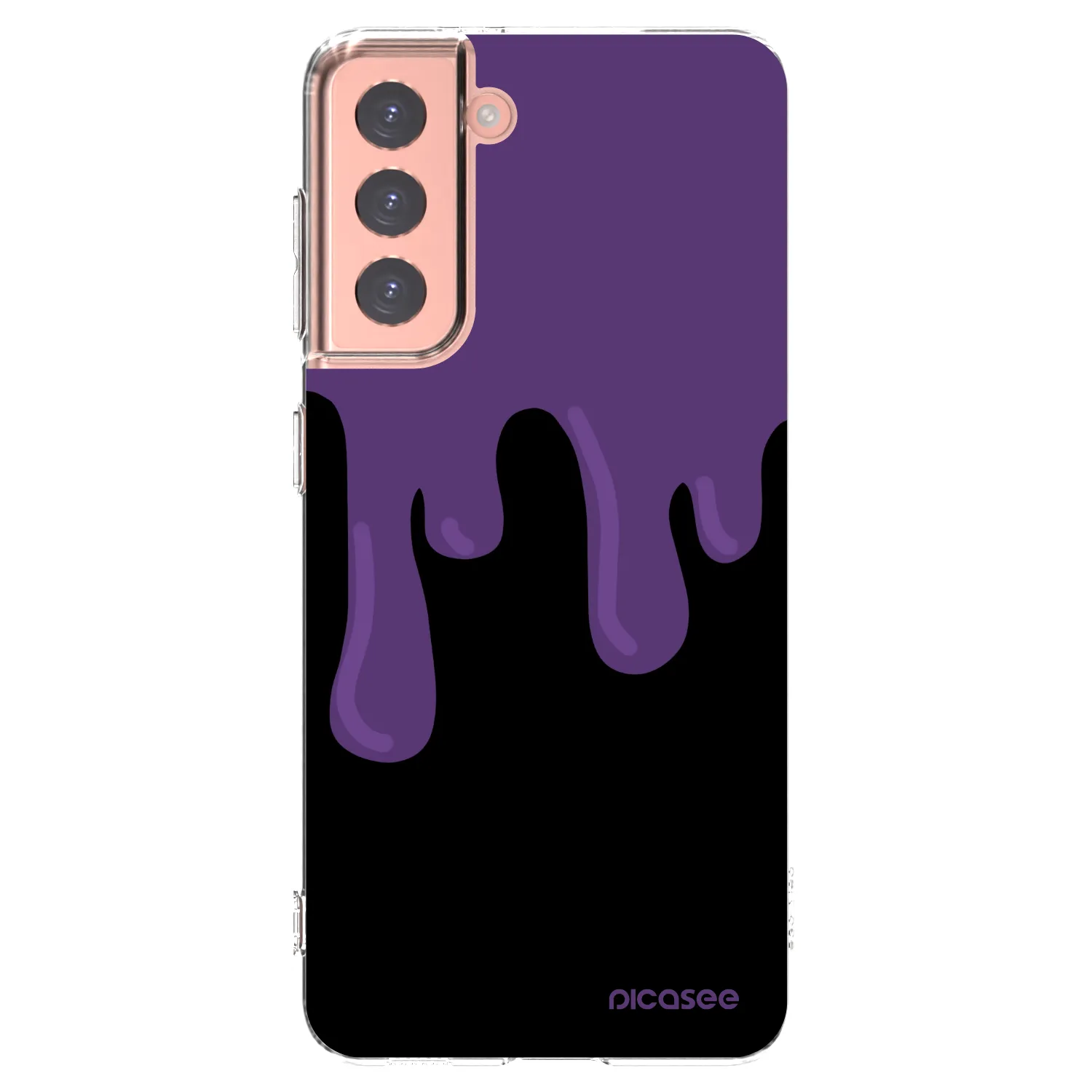 Picasee Samsung Galaxy S21 5G G991B Hülle - Transparentes Silikon - Purple spooky