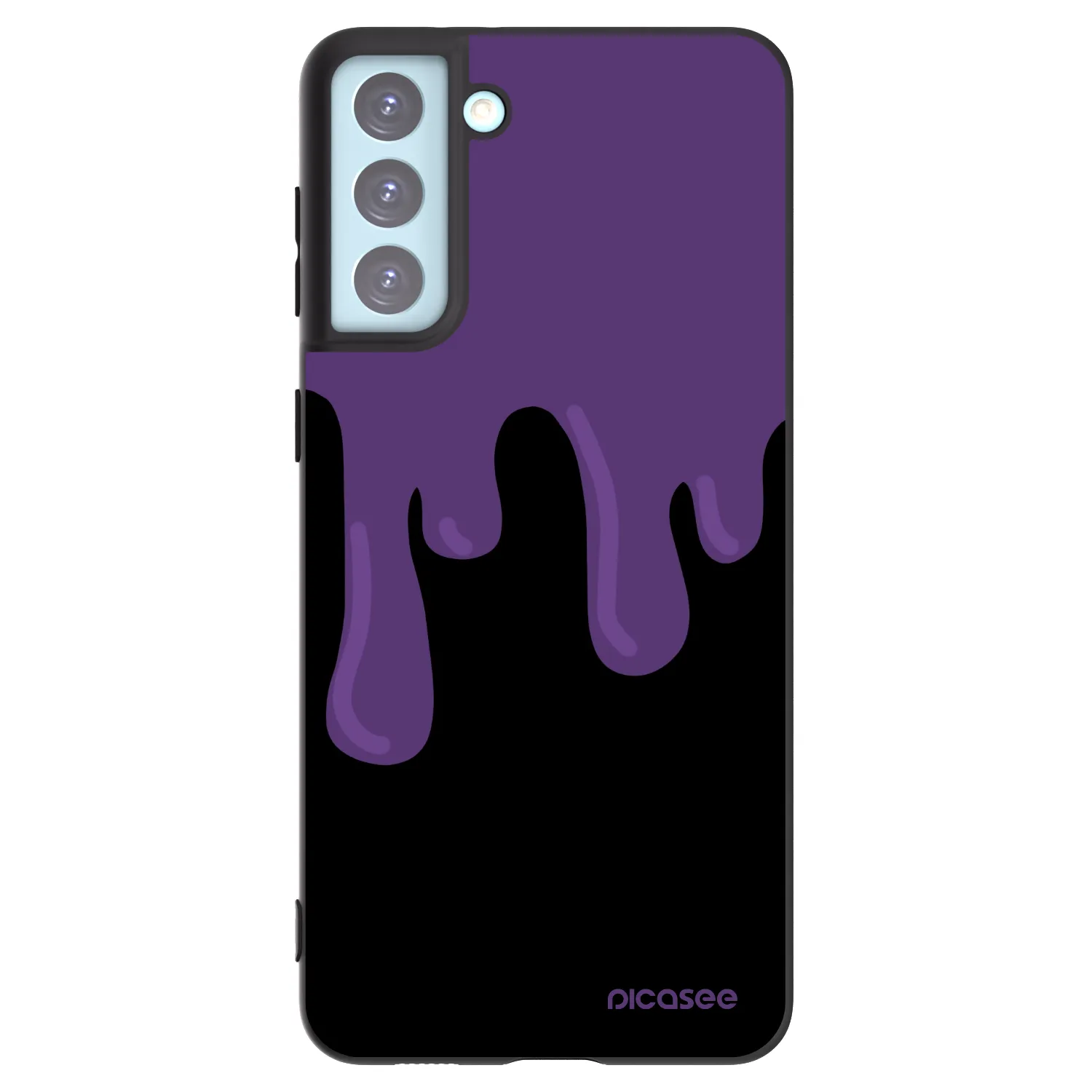 Picasee Samsung Galaxy S21+ 5G G996F Hülle - Schwarzes Silikon - Purple spooky