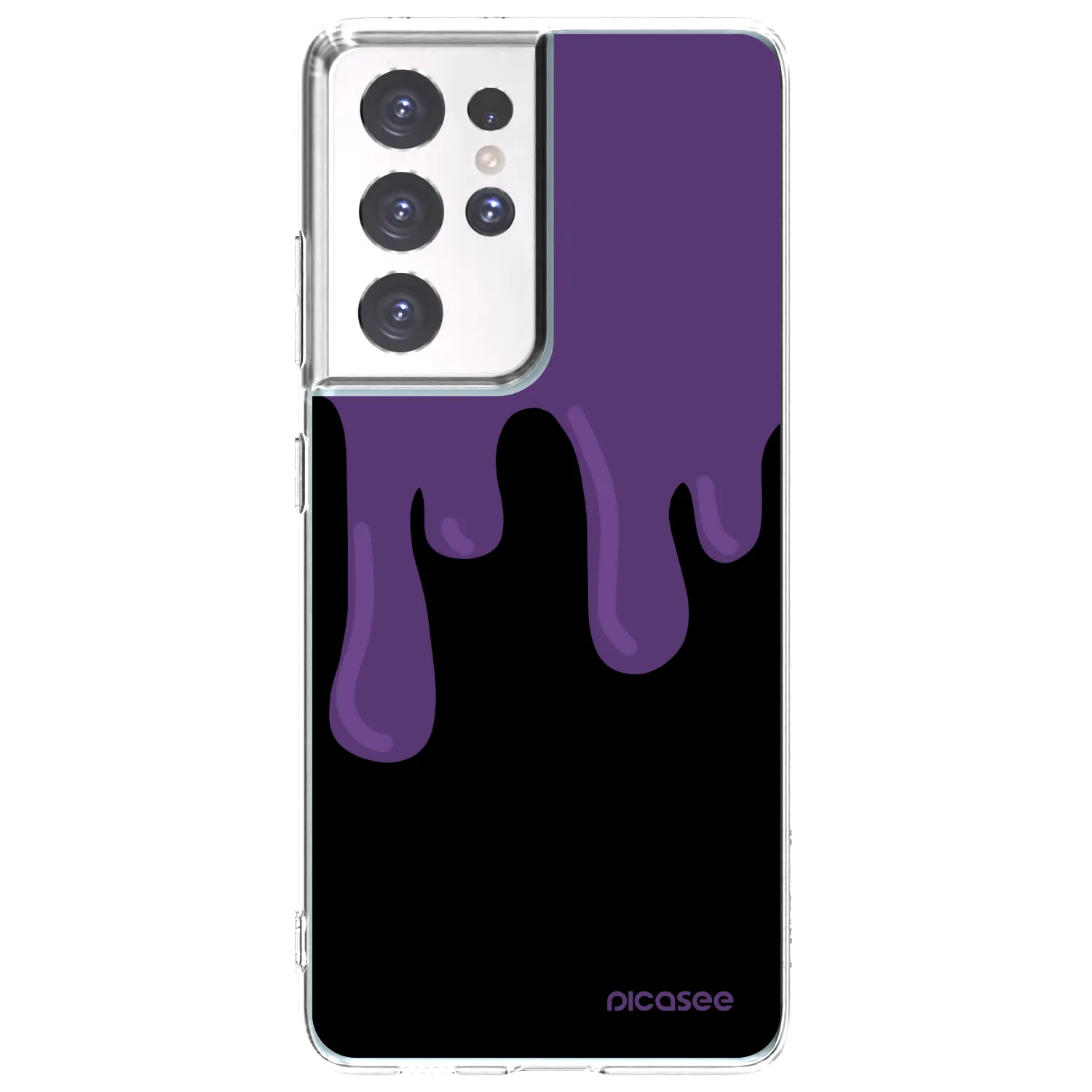 Picasee Samsung Galaxy S21 Ultra 5G G998B Hülle - Transparentes Silikon - Purple spooky