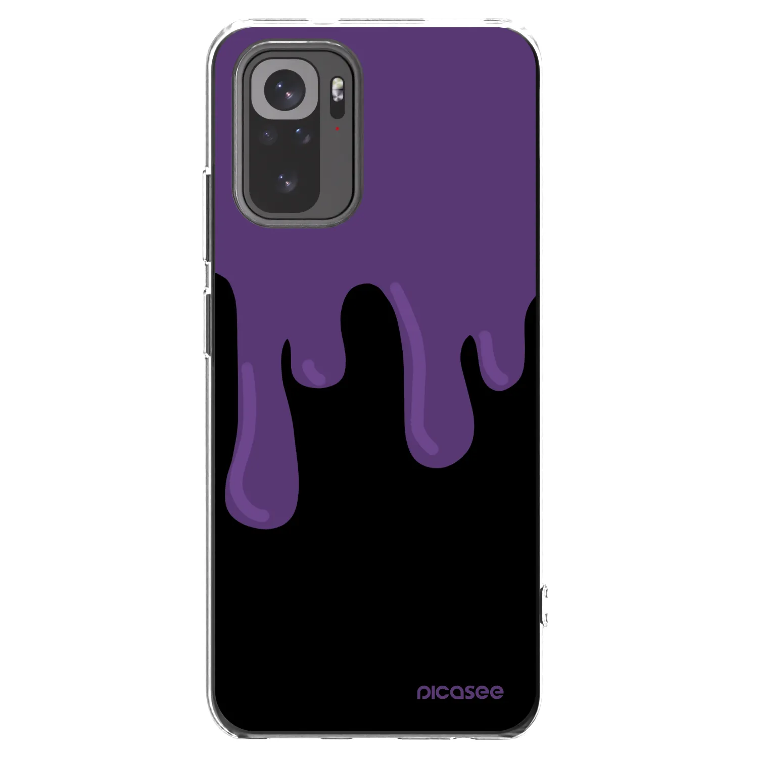 Picasee Xiaomi Redmi Note 10S Hülle - Transparentes Silikon - Purple spooky