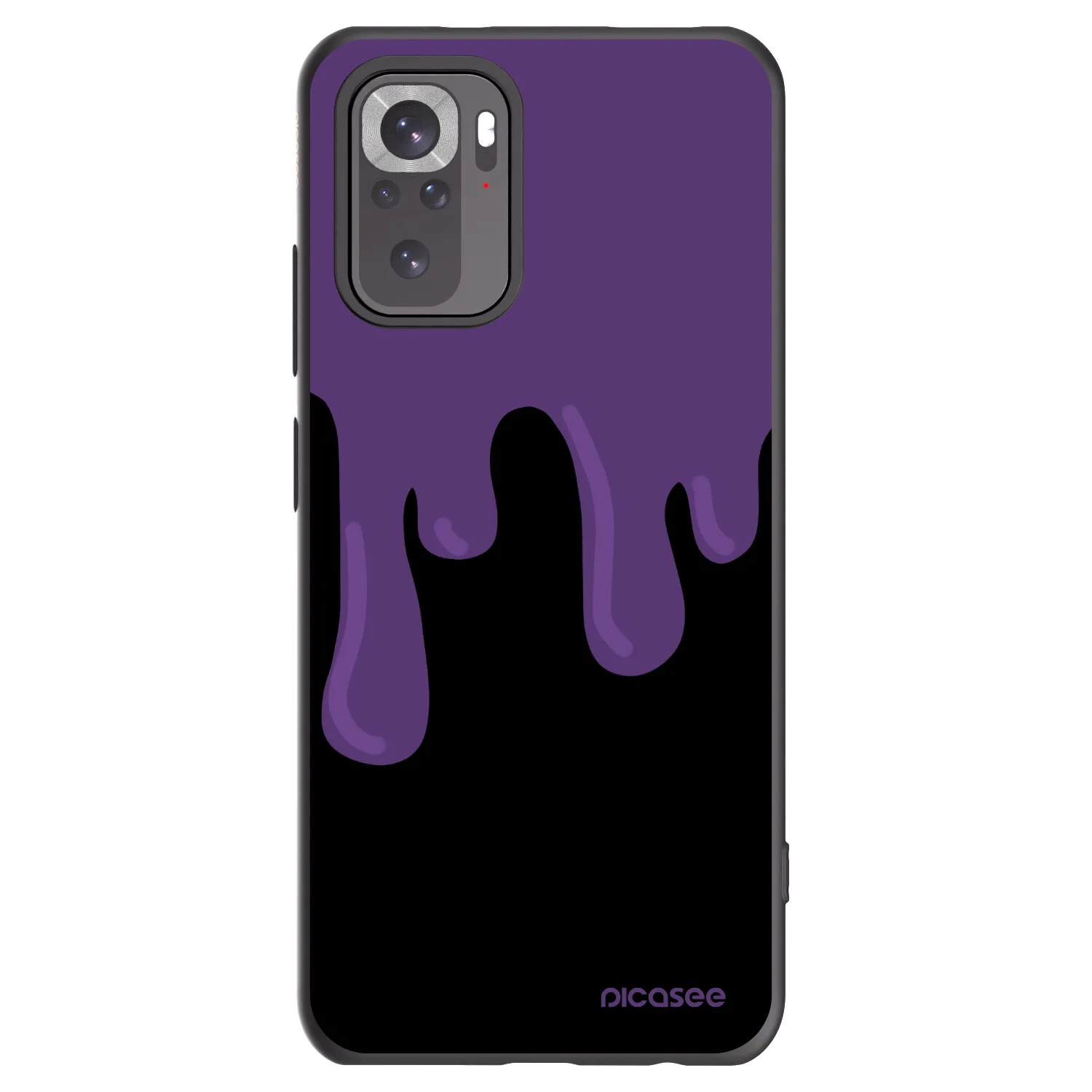 Picasee Xiaomi Redmi Note 10S Hülle - Schwarzes Silikon - Purple spooky