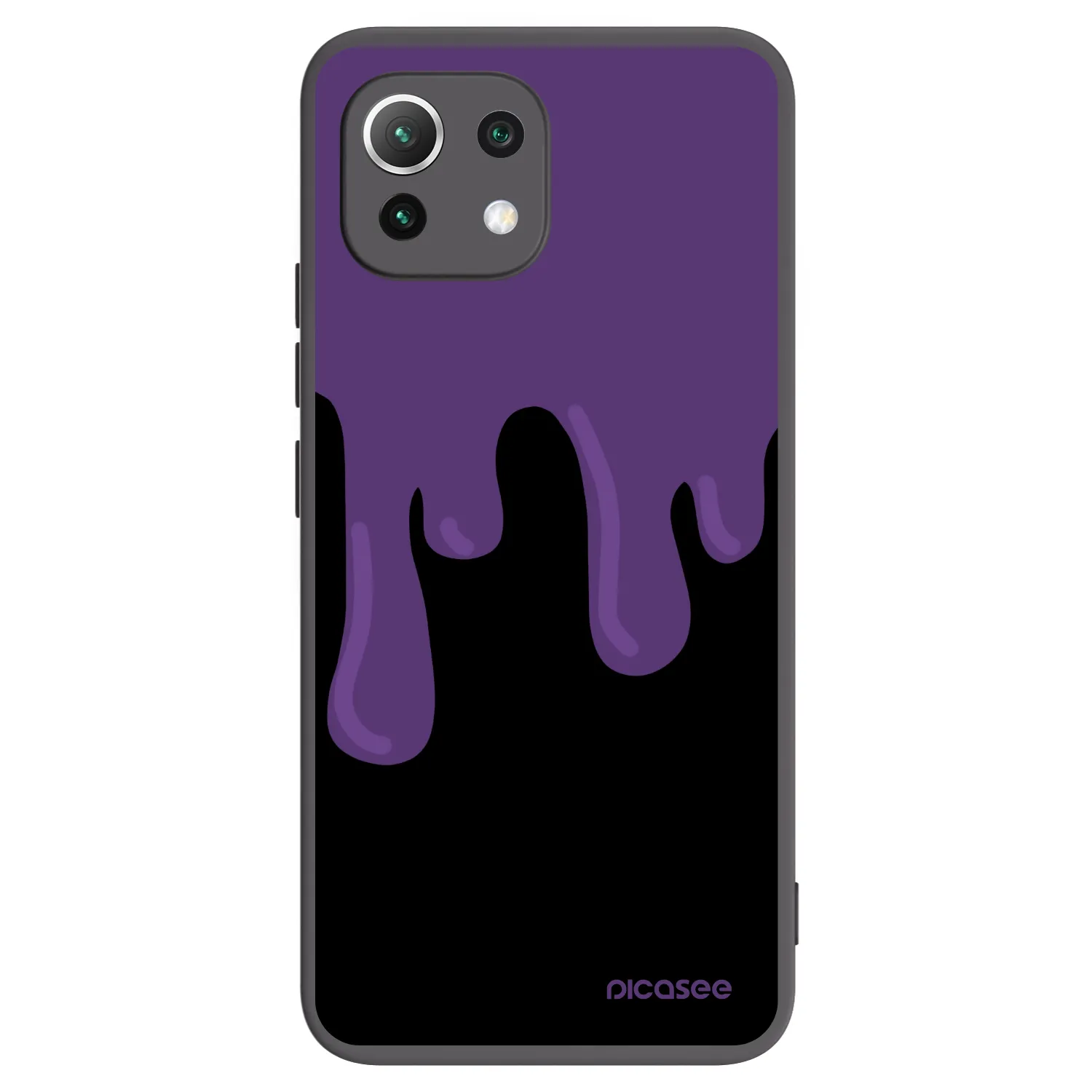Picasee Xiaomi Mi 11 Lite Hülle - Schwarzes Silikon - Purple spooky