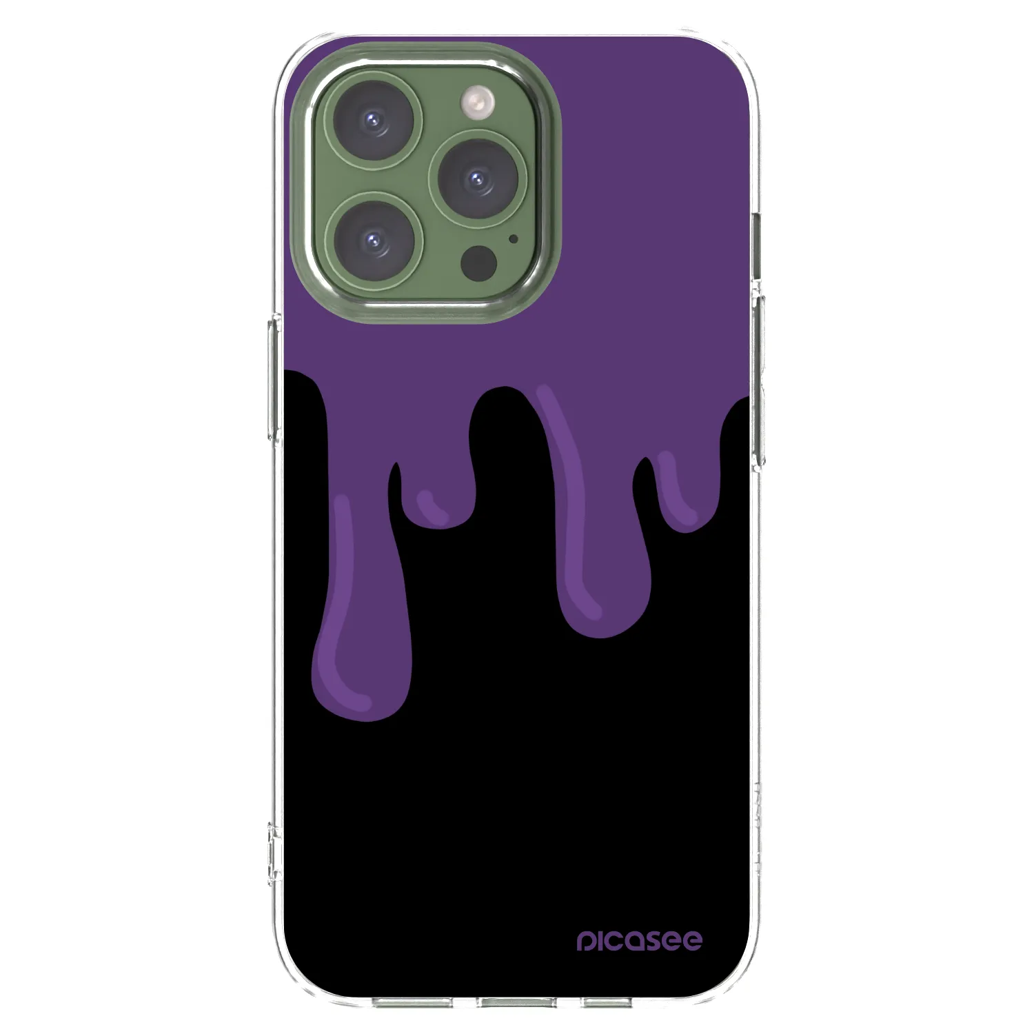 Picasee Apple iPhone 13 Pro Hülle - Transparentes Silikon - Purple spooky