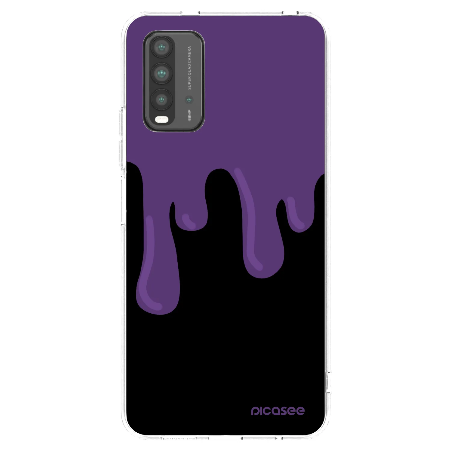 Picasee Xiaomi Redmi 9T Hülle - Transparentes Silikon - Purple spooky