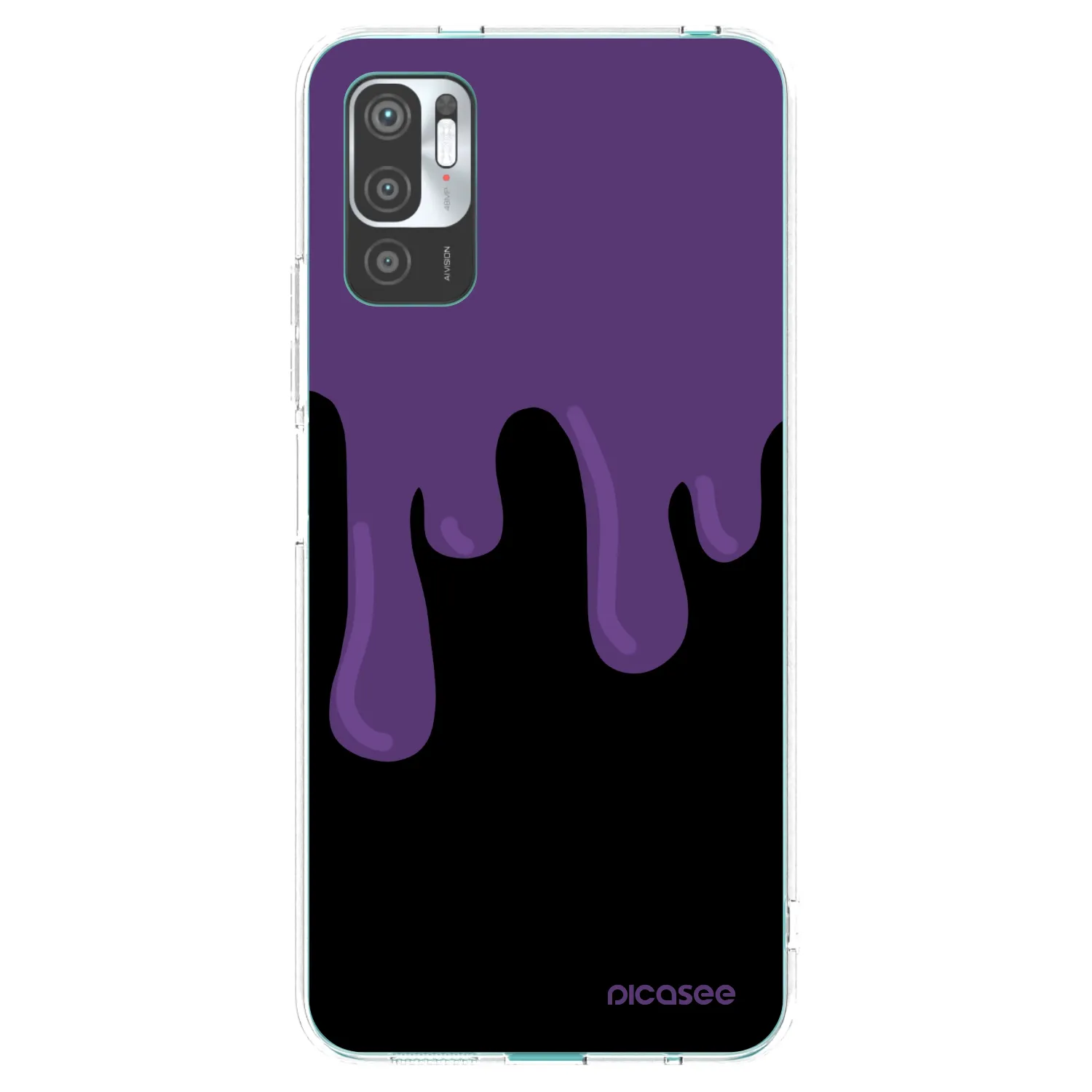 Picasee Xiaomi Redmi Note 10 5G Hülle - Transparentes Silikon - Purple spooky