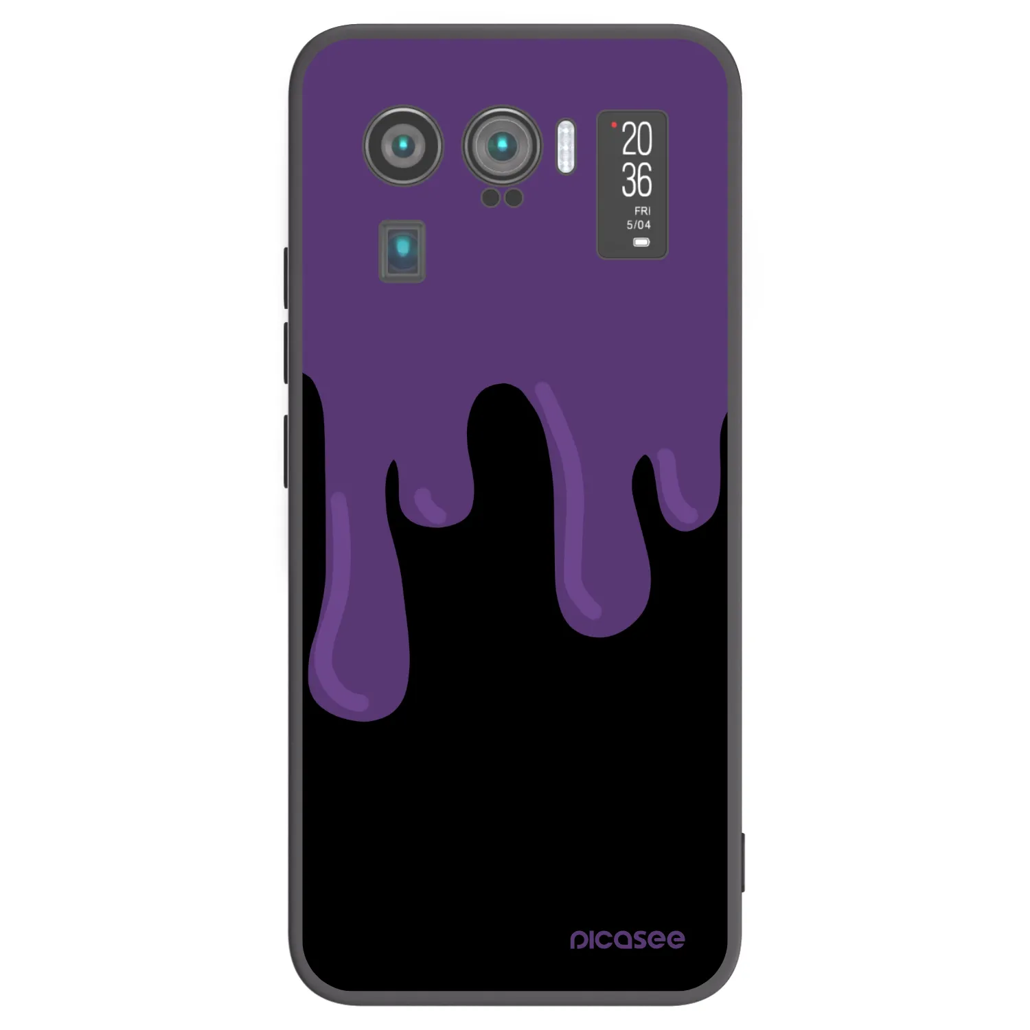 Picasee Xiaomi Mi 11 Ultra Hülle - Schwarzes Silikon - Purple spooky