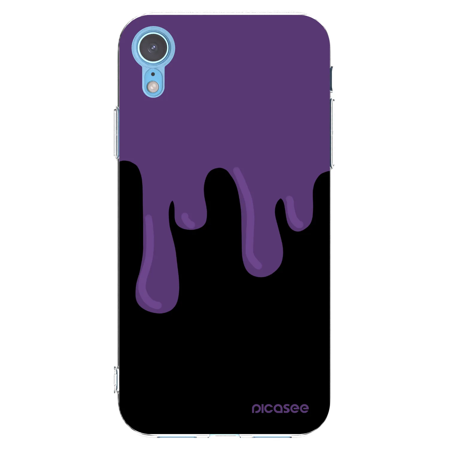 Picasee Apple iPhone XR Hülle - Transparentes Silikon - Purple spooky