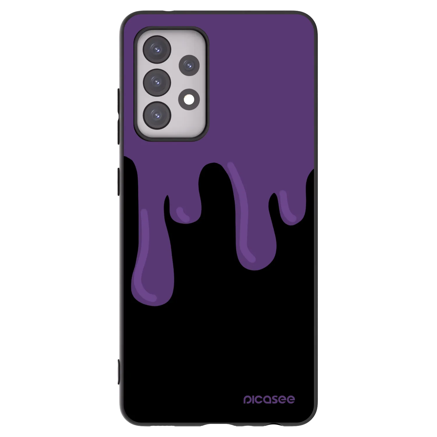 Picasee Samsung Galaxy A52s 5G A528B Hülle - Schwarzes Silikon - Purple spooky