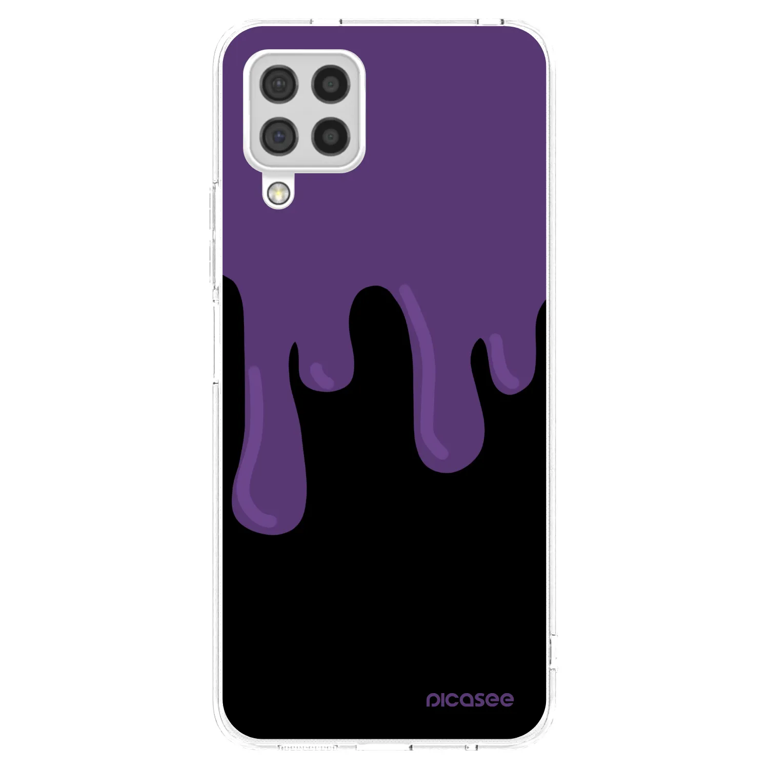 Picasee Samsung Galaxy A22 A225F 4G Hülle - Transparentes Silikon - Purple spooky