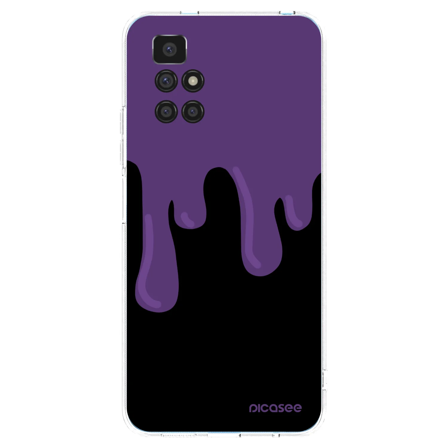 Picasee Xiaomi Redmi 10 Hülle - Transparentes Silikon - Purple spooky
