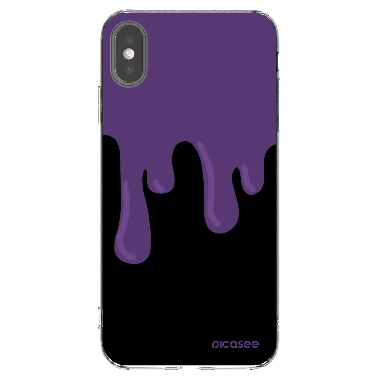 Picasee Apple iPhone XS Max Hülle - Transparentes Silikon - Purple spooky