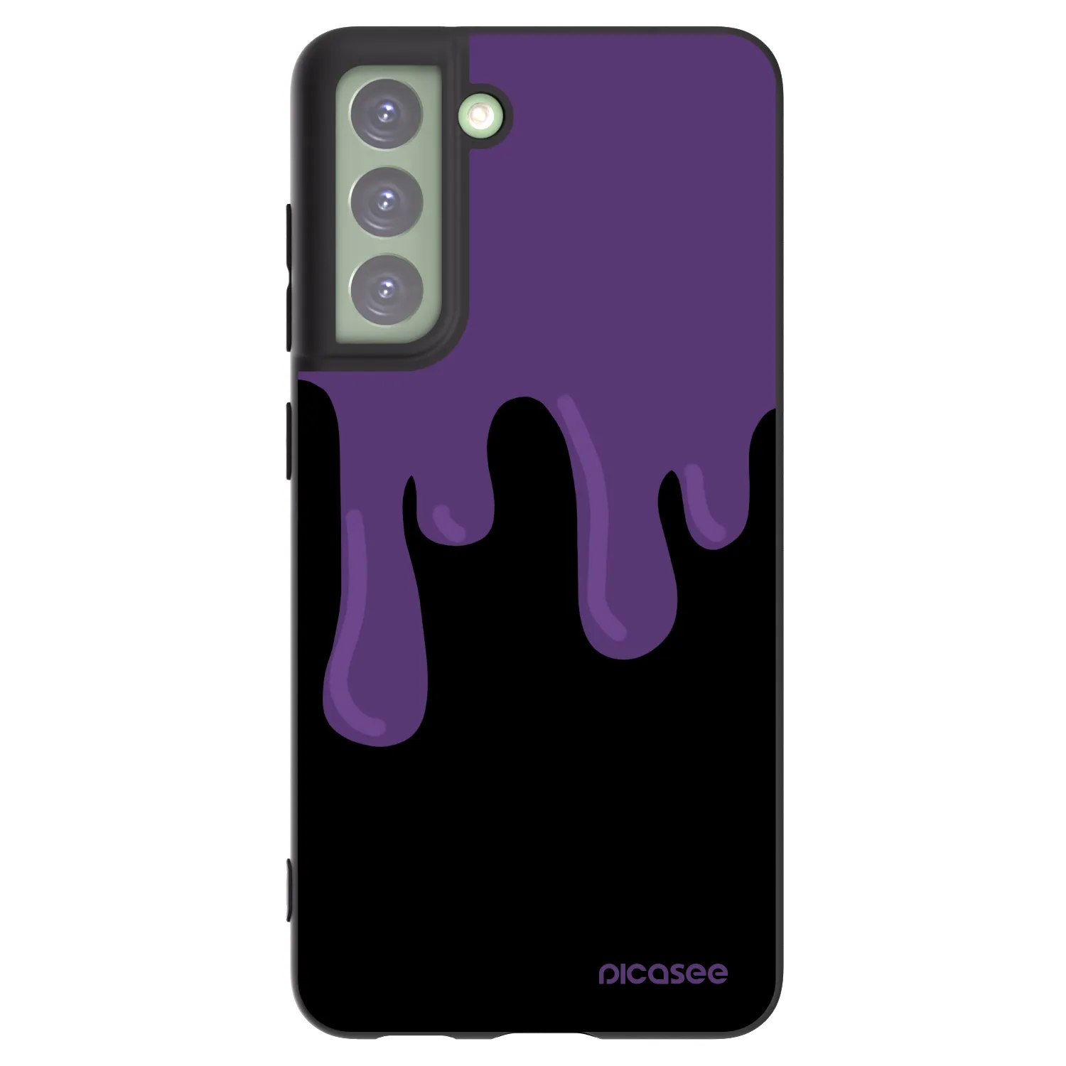 Picasee Samsung Galaxy S21 FE 5G Hülle - Schwarzes Silikon - Purple spooky