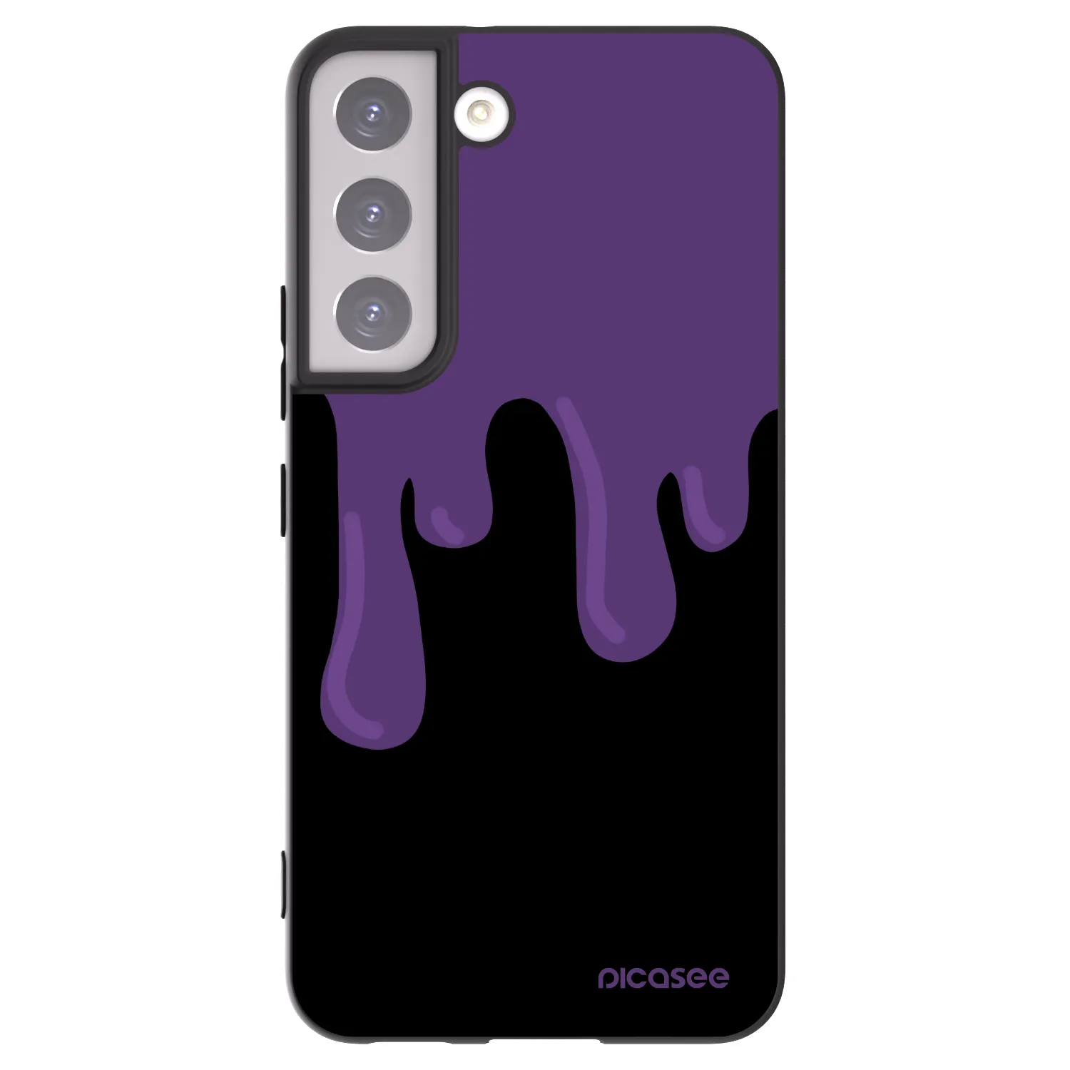 Picasee Samsung Galaxy S22 5G Hülle - Schwarzes Silikon - Purple spooky