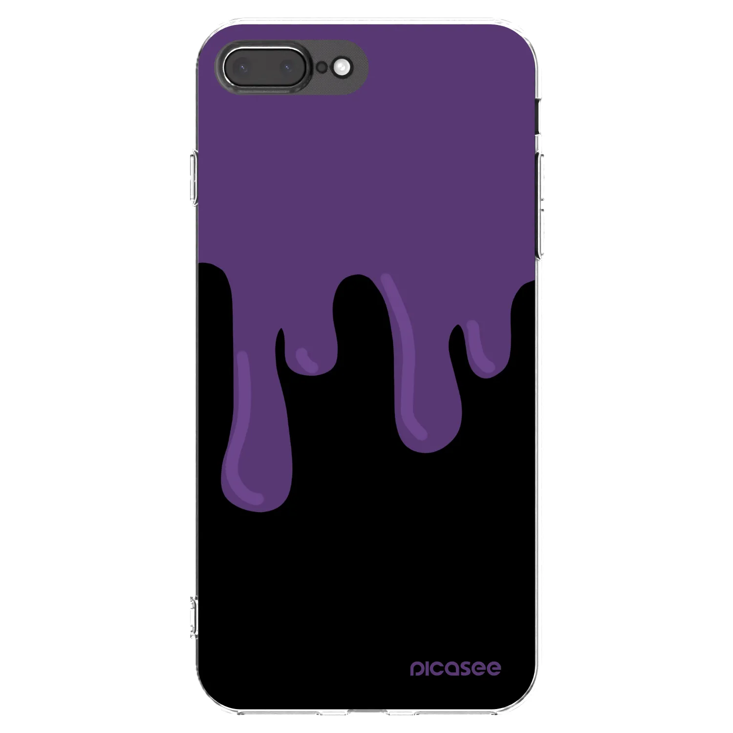 Picasee Apple iPhone 7 Plus Hülle - Transparentes Silikon - Purple spooky