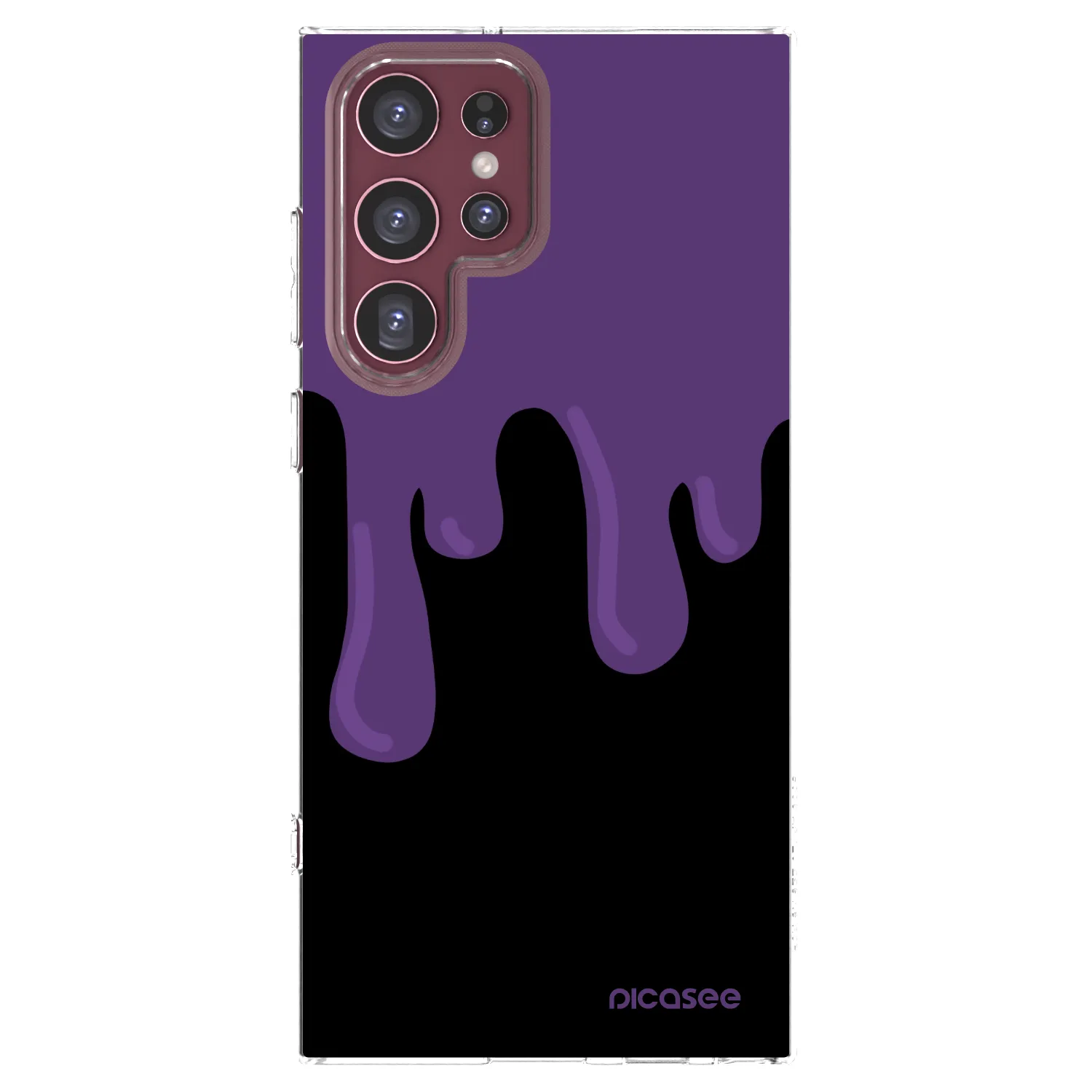 Picasee Samsung Galaxy S22 Ultra 5G Hülle - Transparentes Silikon - Purple spooky