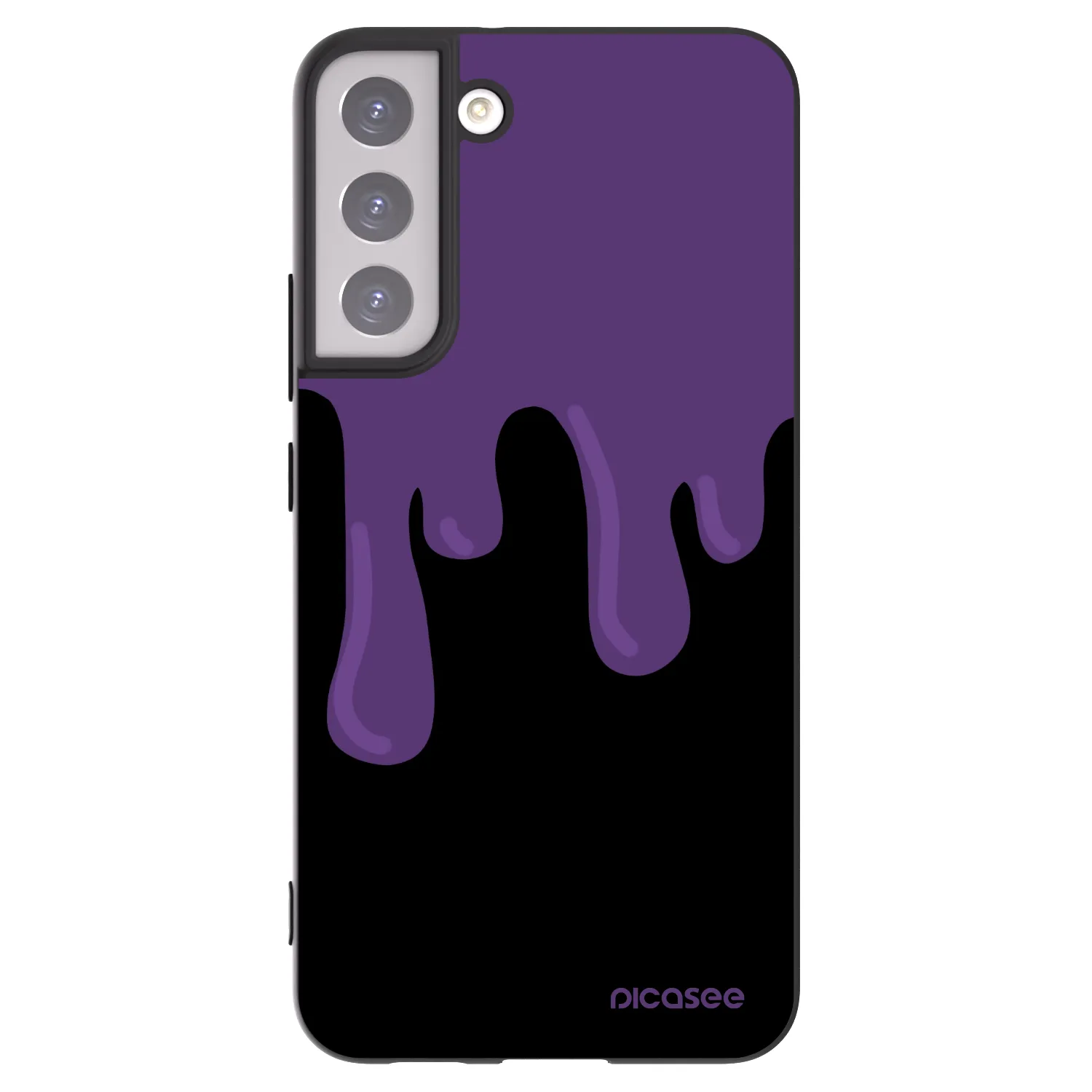 Picasee Samsung Galaxy S22+ 5G Hülle - Schwarzes Silikon - Purple spooky