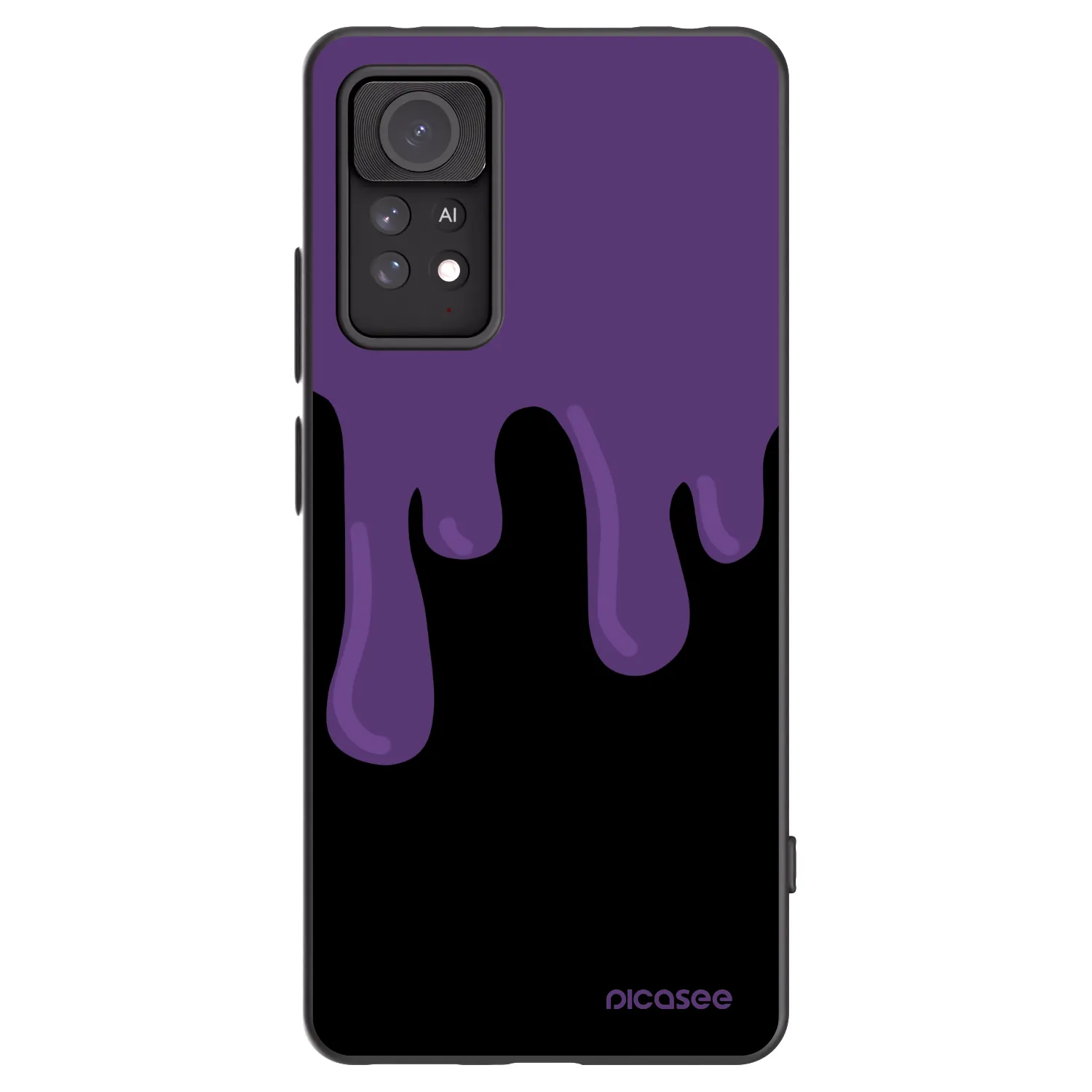 Picasee Xiaomi Redmi Note 11 Pro 5G Hülle - Schwarzes Silikon - Purple spooky
