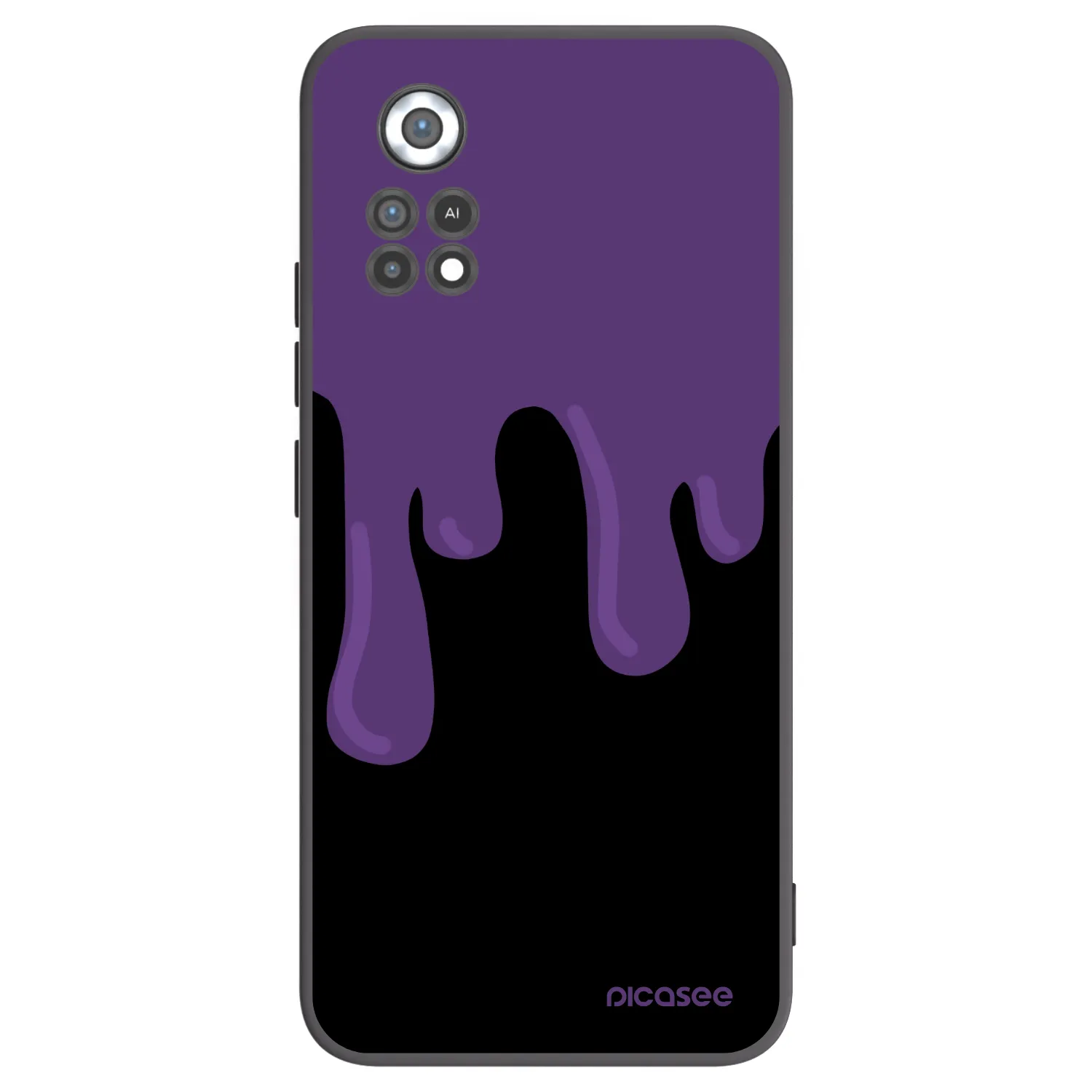 Picasee Xiaomi Poco X4 Pro 5G Hülle - Schwarzes Silikon - Purple spooky