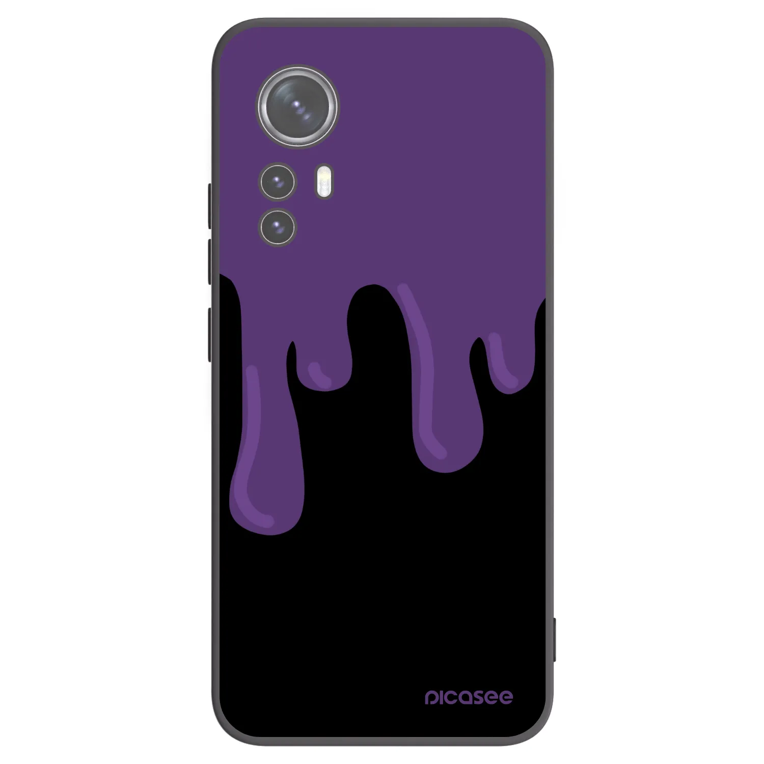 Picasee Xiaomi 12 Hülle - Schwarzes Silikon - Purple spooky