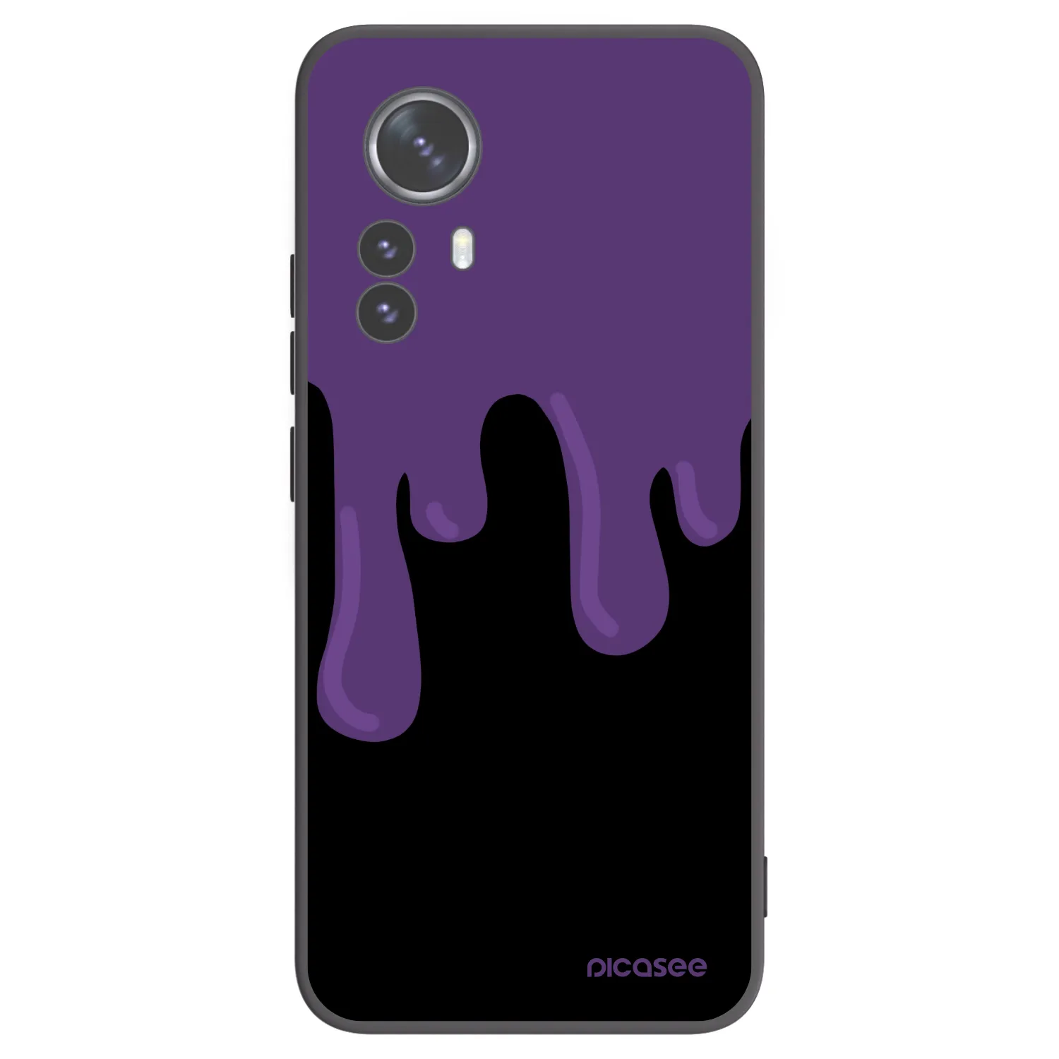 Picasee Xiaomi 12 Pro Hülle - Schwarzes Silikon - Purple spooky
