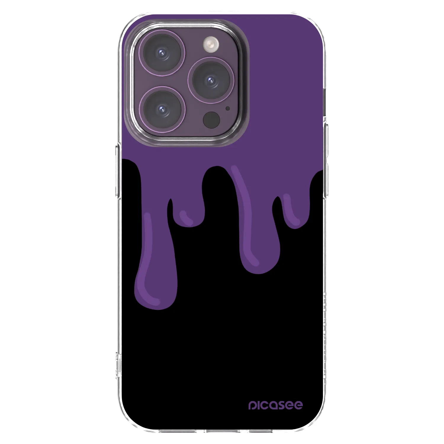 Picasee Apple iPhone 14 Pro Hülle - Transparentes Silikon - Purple spooky