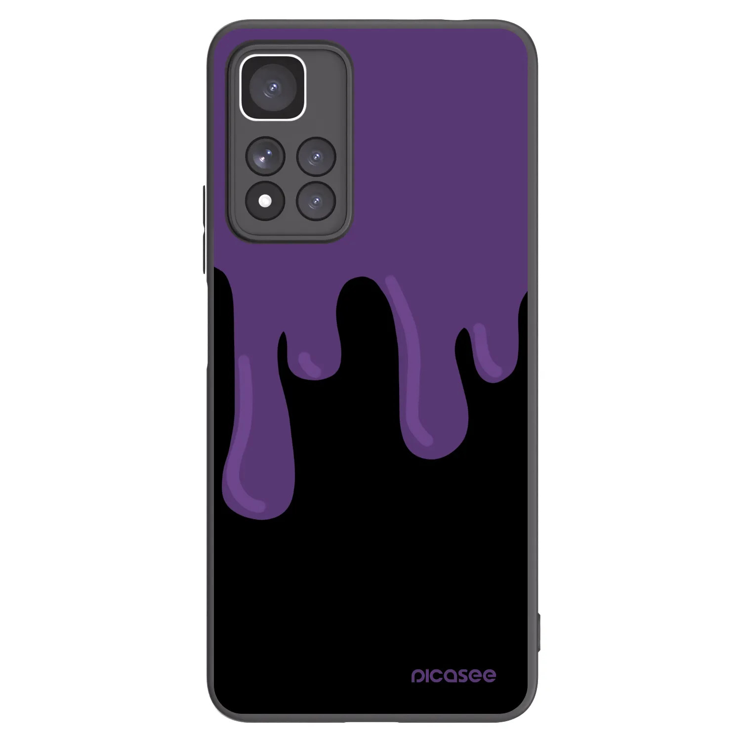 Picasee Xiaomi Redmi Note 11 Pro+ 5G Hülle - Schwarzes Silikon - Purple spooky