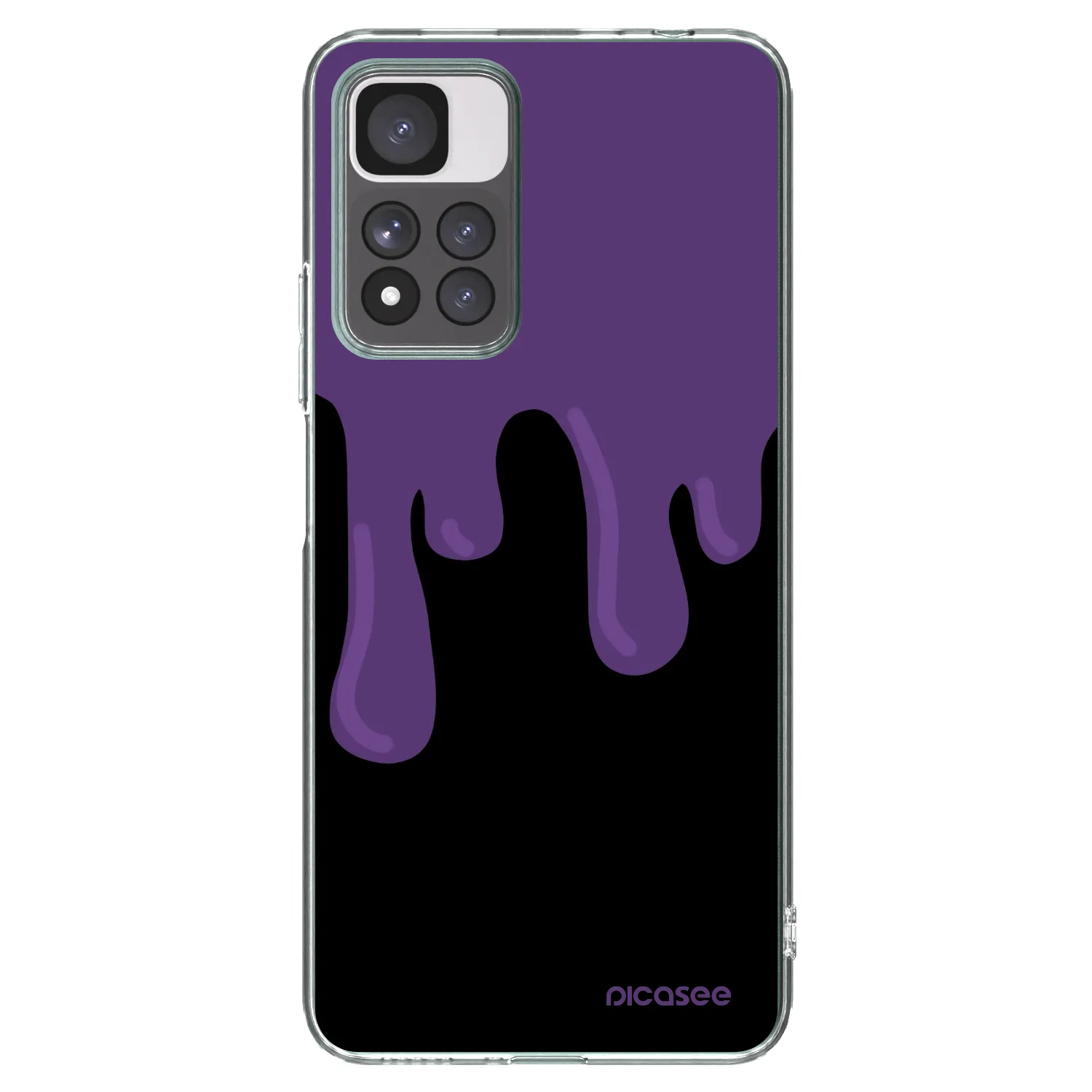 Picasee Xiaomi Redmi Note 11 Pro+ 5G Hülle - Transparentes Silikon - Purple spooky