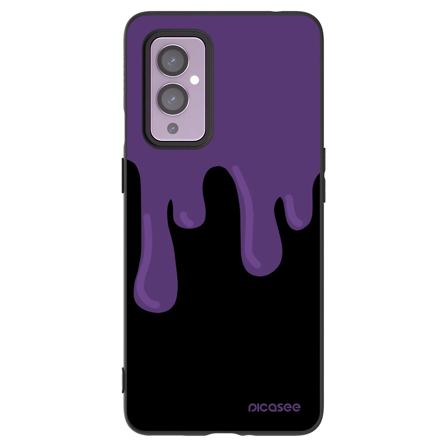 Picasee OnePlus 9 Hülle - Schwarzes Silikon - Purple spooky