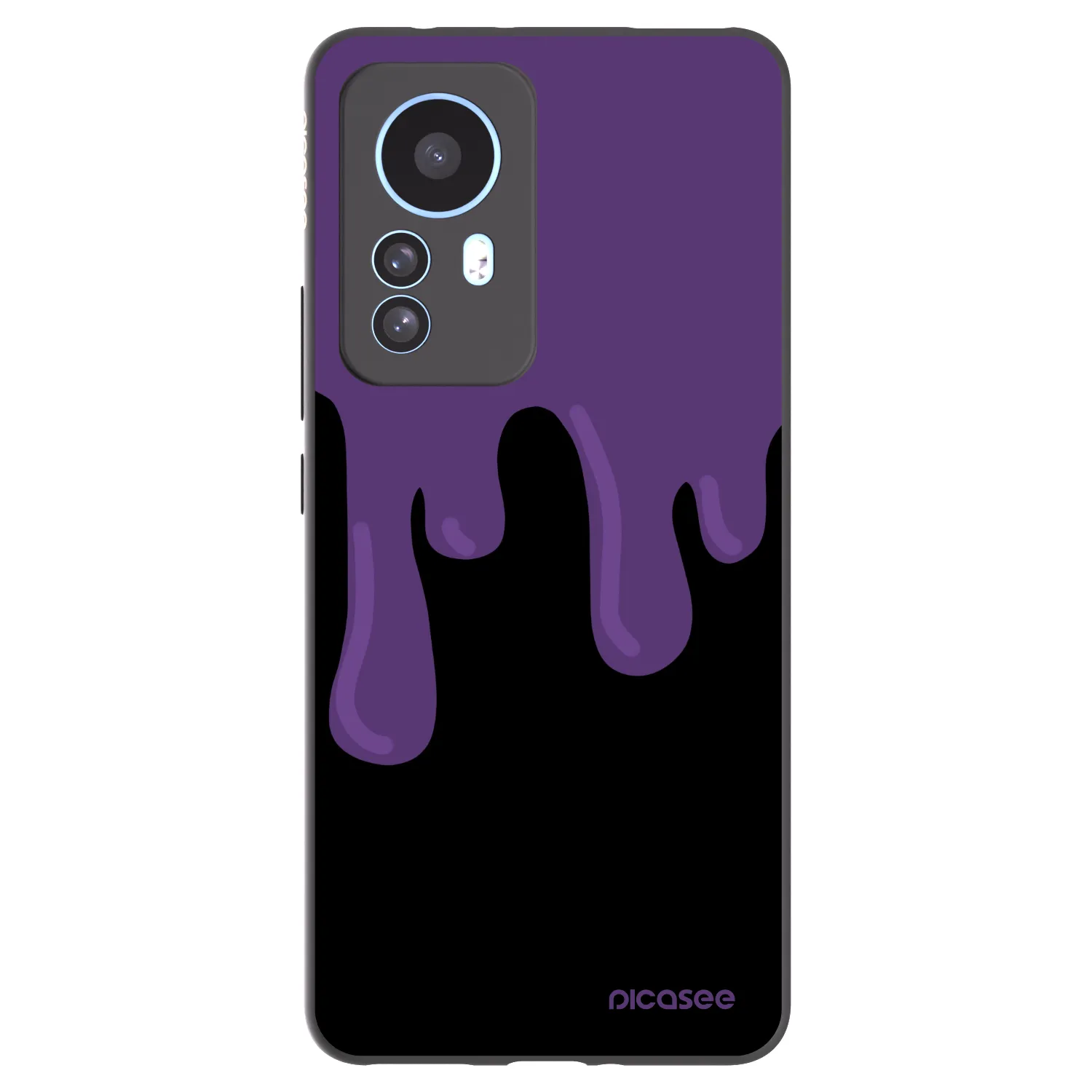 Picasee Xiaomi 12T Hülle - Schwarzes Silikon - Purple spooky