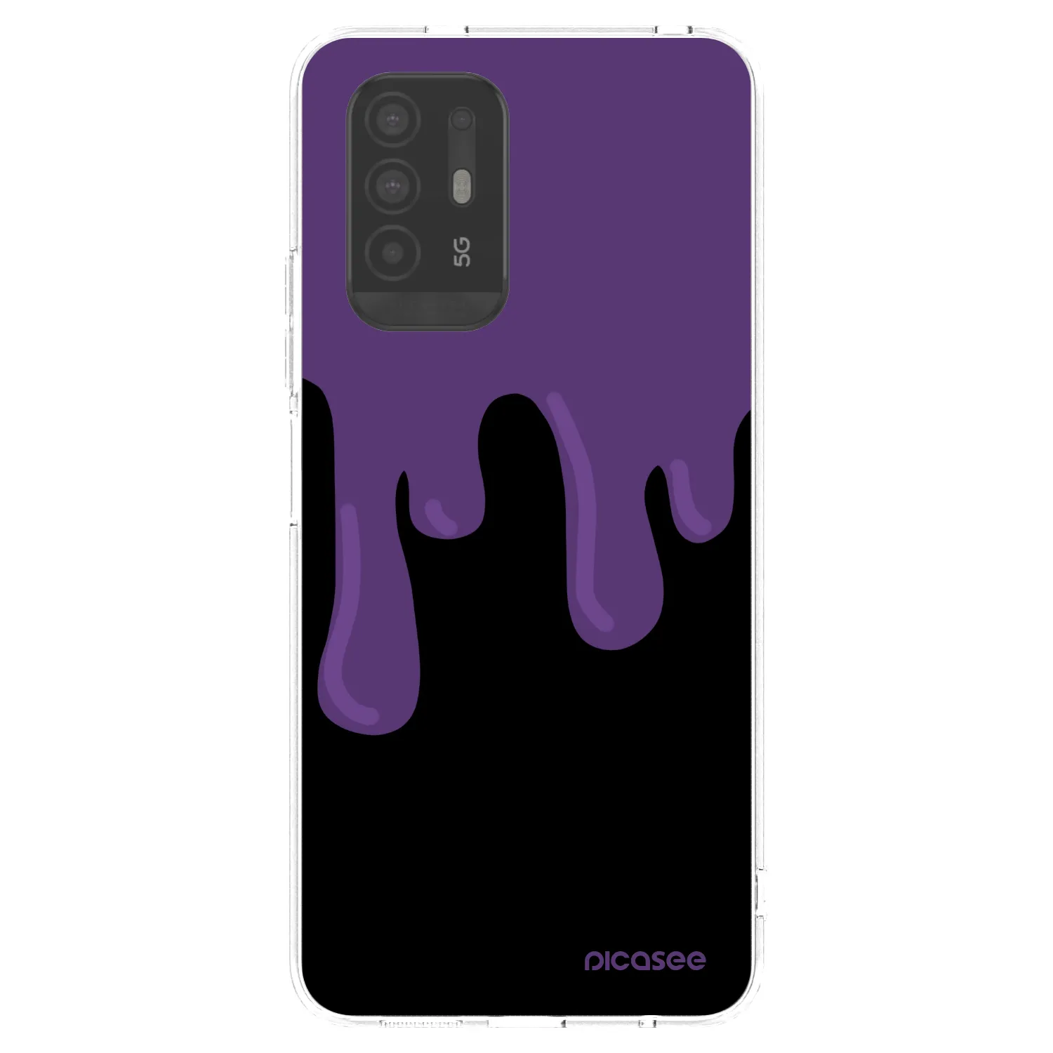 Picasee OPPO A94 5G Hülle - Transparentes Silikon - Purple spooky