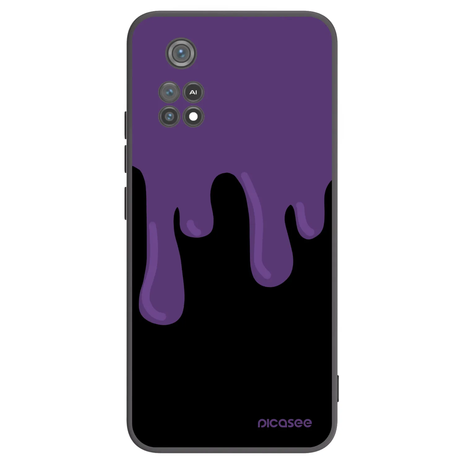 Picasee Xiaomi Poco M4 Pro Hülle - Schwarzes Silikon - Purple spooky