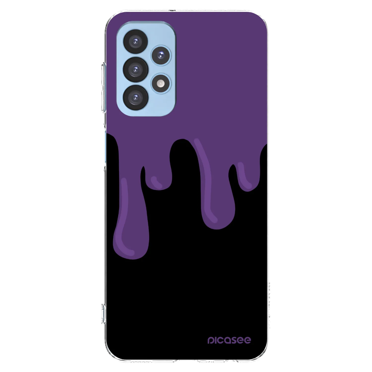 Picasee Samsung Galaxy A23 A235F 4G Hülle - Transparentes Silikon - Purple spooky