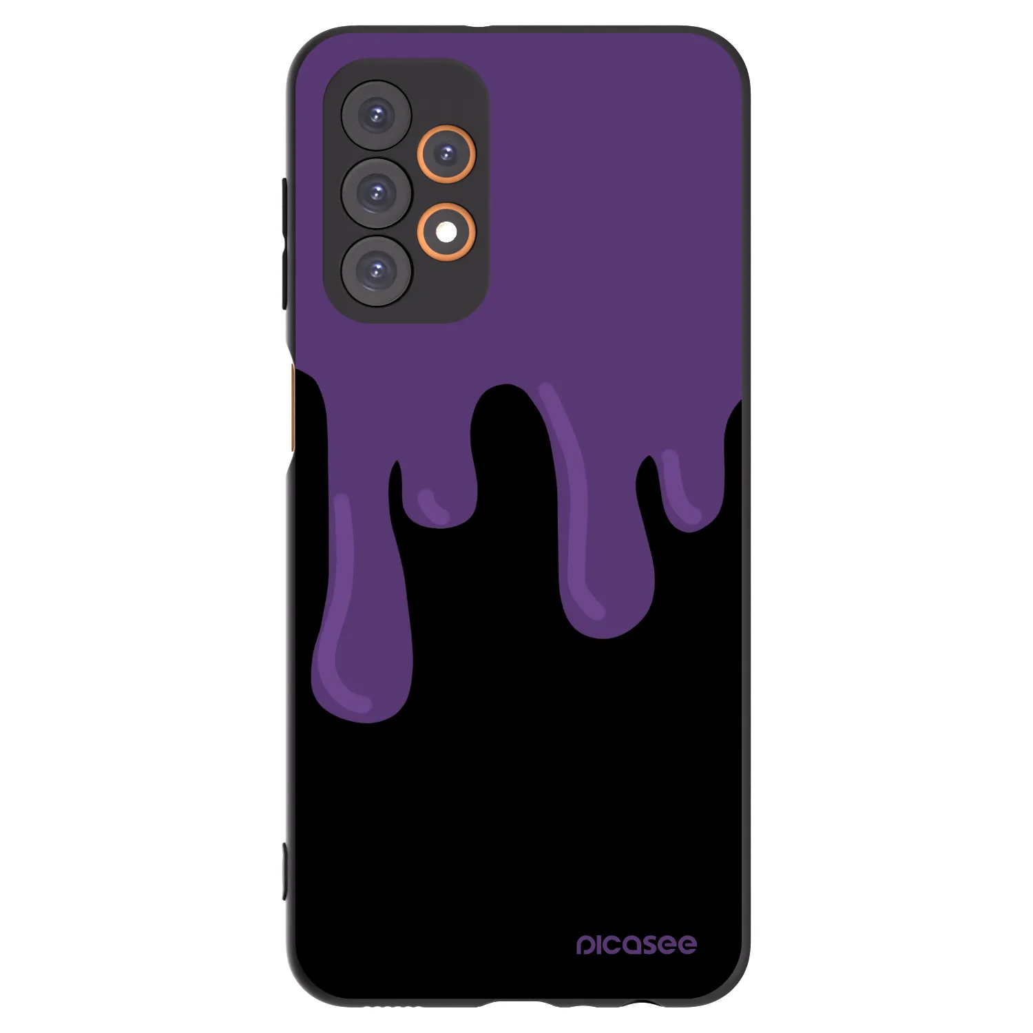 Picasee Samsung Galaxy A23 A236B 5G Hülle - Schwarzes Silikon - Purple spooky