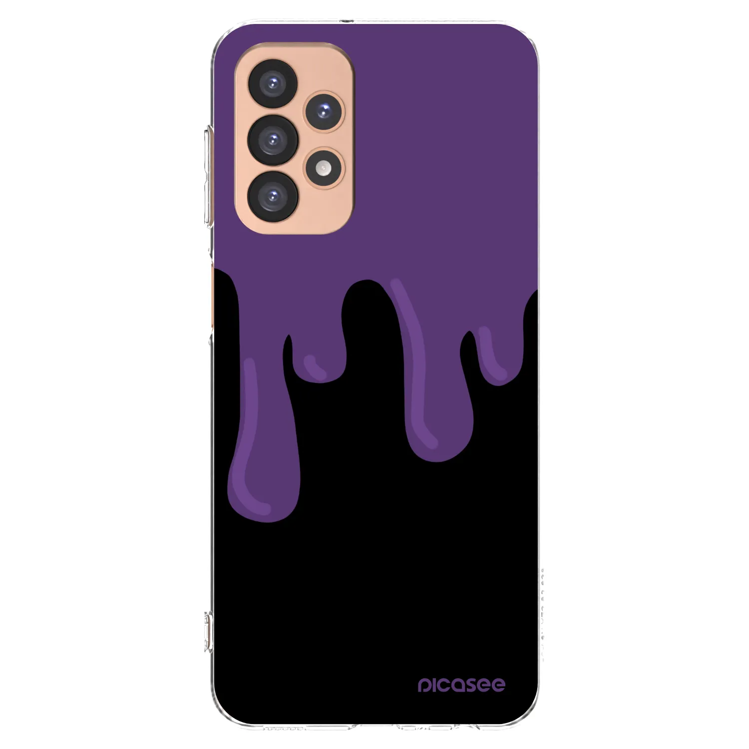 Picasee Samsung Galaxy A23 A236B 5G Hülle - Transparentes Silikon - Purple spooky