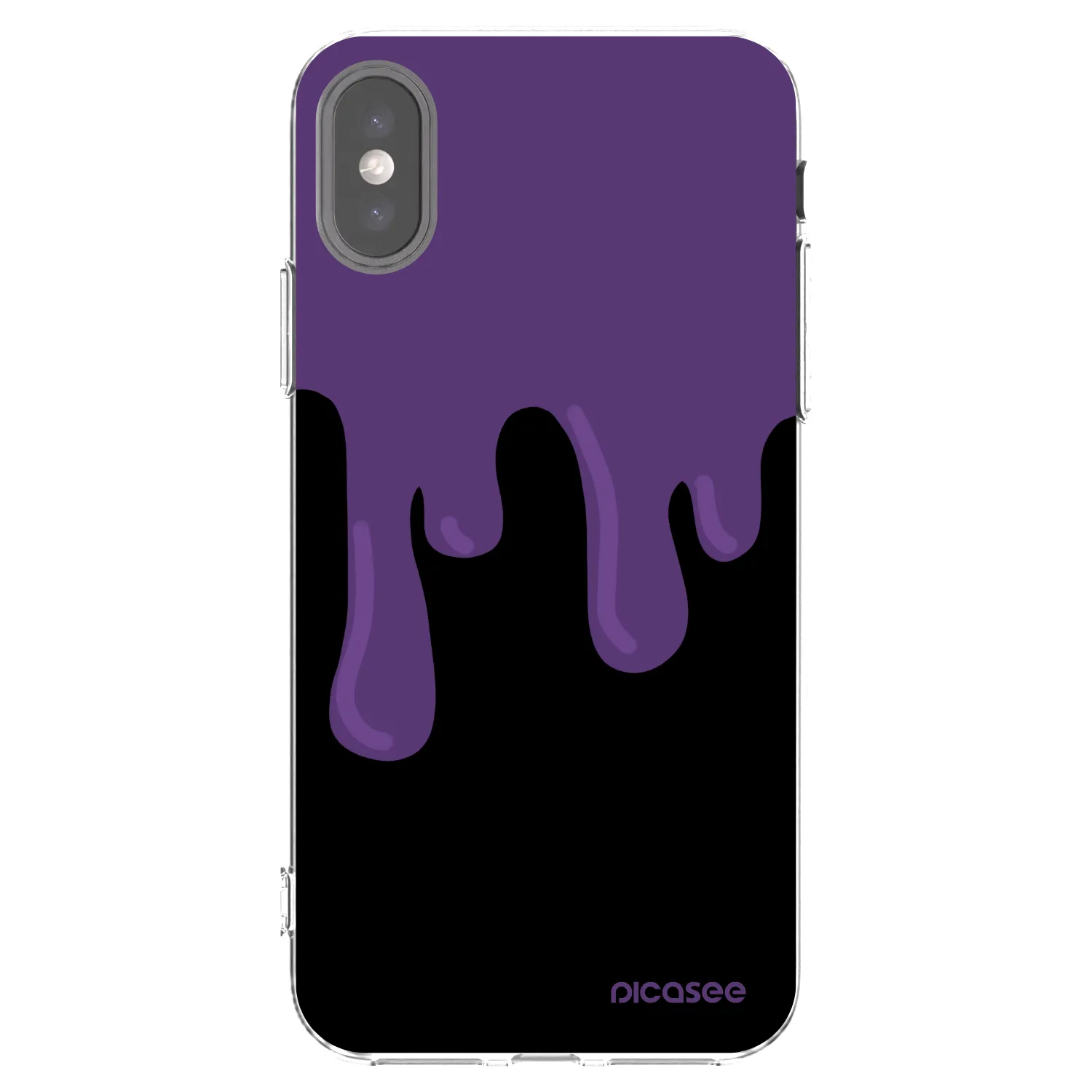 Picasee Apple iPhone X/XS Hülle - Transparentes Silikon - Purple spooky